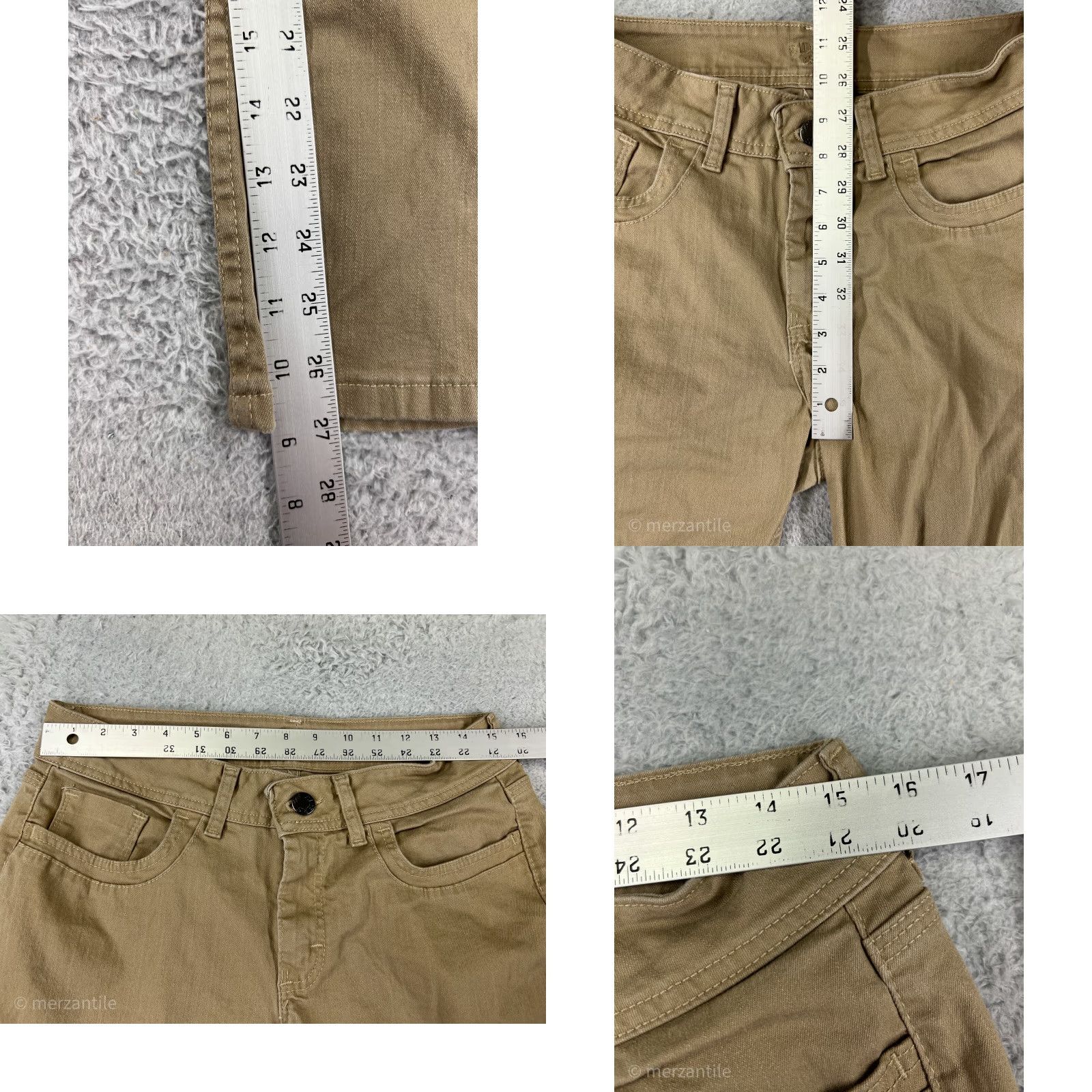 Lee Lee Jeans Womens 10P Beige Denim Bootcut Riders Cotton Blend Stretch Pants Size 32" / US 10 / IT 46 - 9 Thumbnail