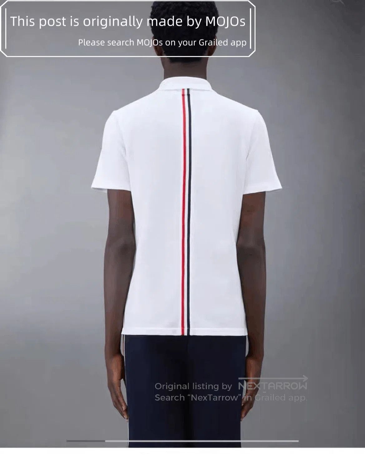 Thom Browne Sz 4 Thom Browne Back Triple Stripe White Polo. Size US XL / EU 56 / 4 - 8 Thumbnail