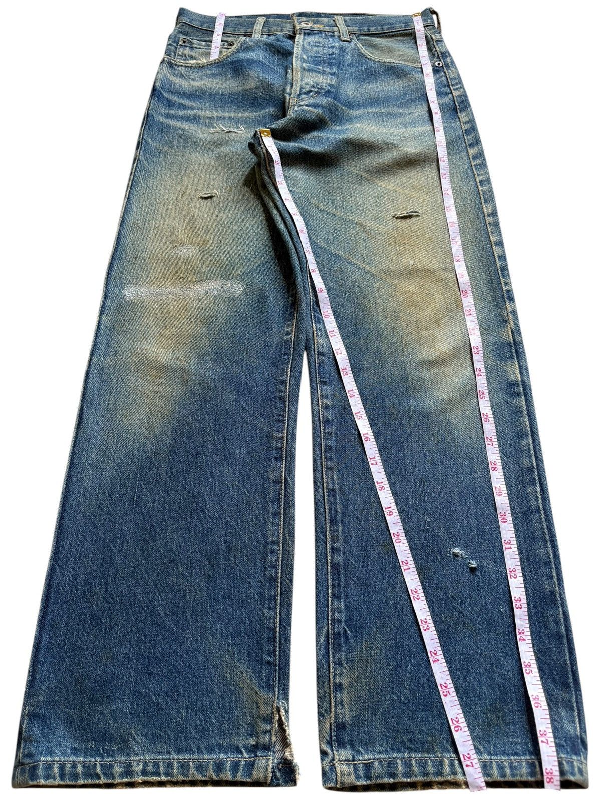 Levi's Vintage 80s Levis 503BXX Big E Selvedge Mud Wash Loose Jean Size US 30 / EU 46 - 12 Thumbnail