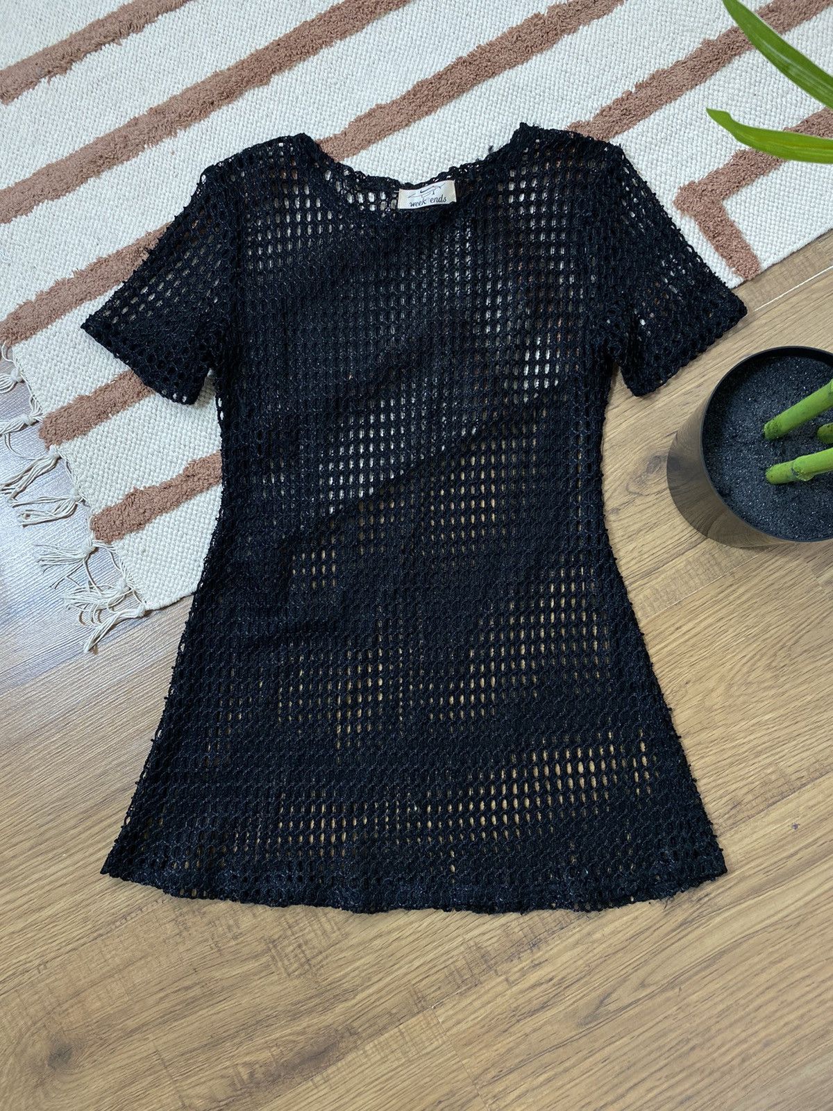 Vintage AVANT GARDE MESH Y2K DRESS Size S / US 4 / IT 40 - 3 Thumbnail