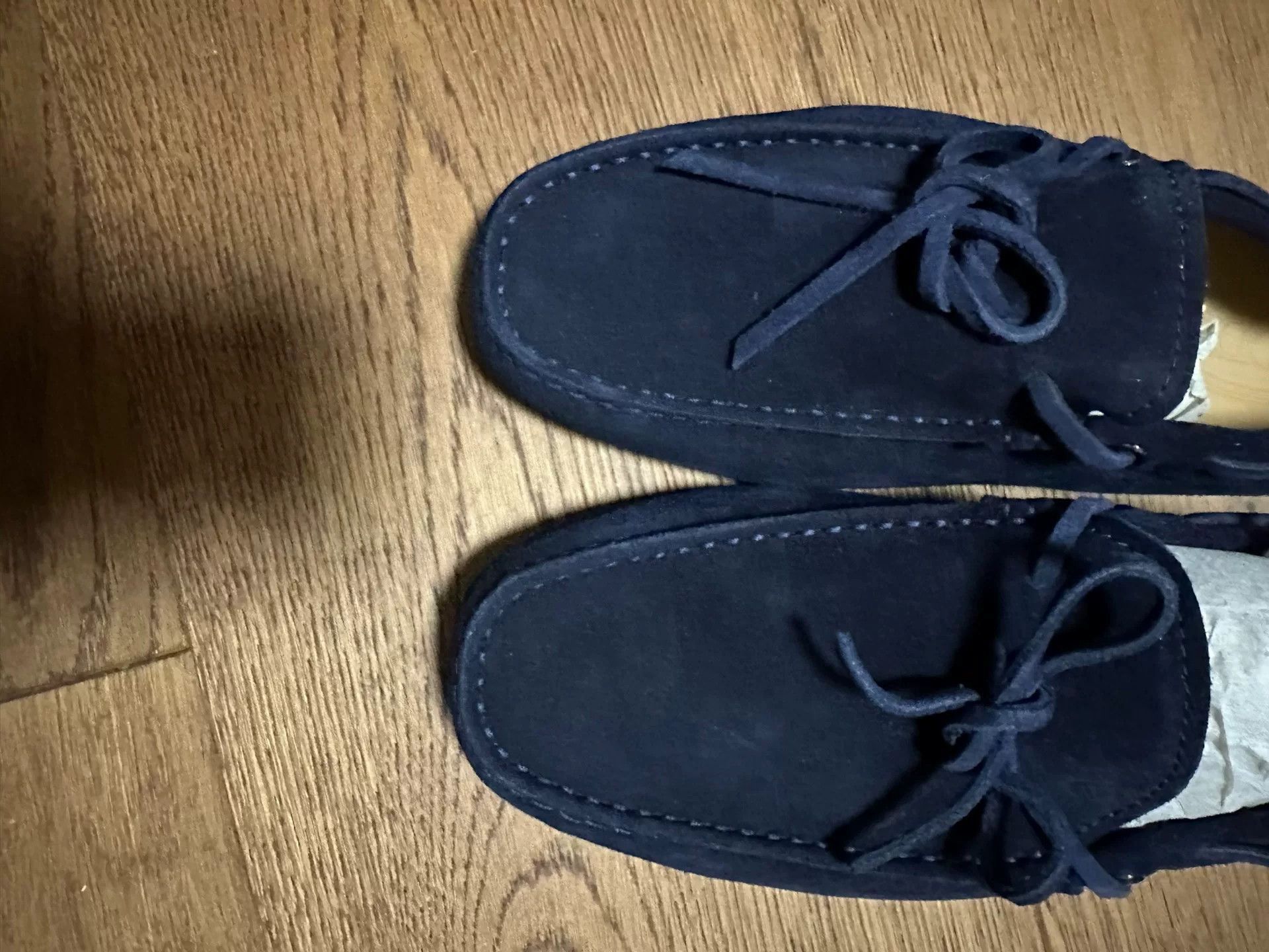 Tods New Suede Driving Shoes/ in Blue, Men's (Size 7) — image 3 of 5