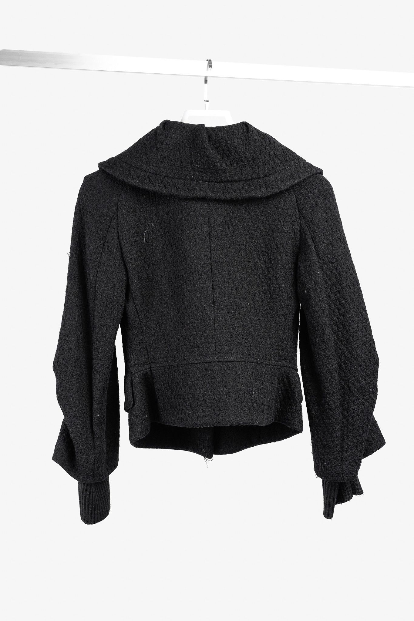 Fendi Fendi Vintage Shawl Collar Blazer in Black Textured Wool Size M / US 6-8 / IT 42-44 - 2 Thumbnail