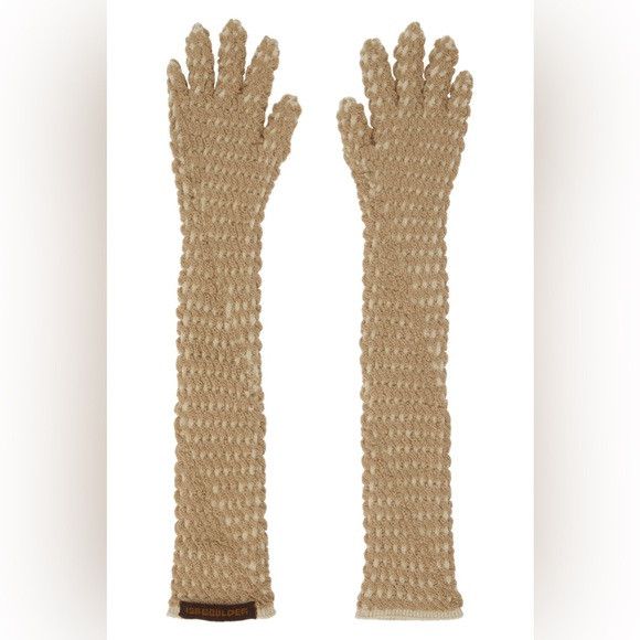 ISA BOULDER SSENSE Exclusive Beige Cereal Gloves medium