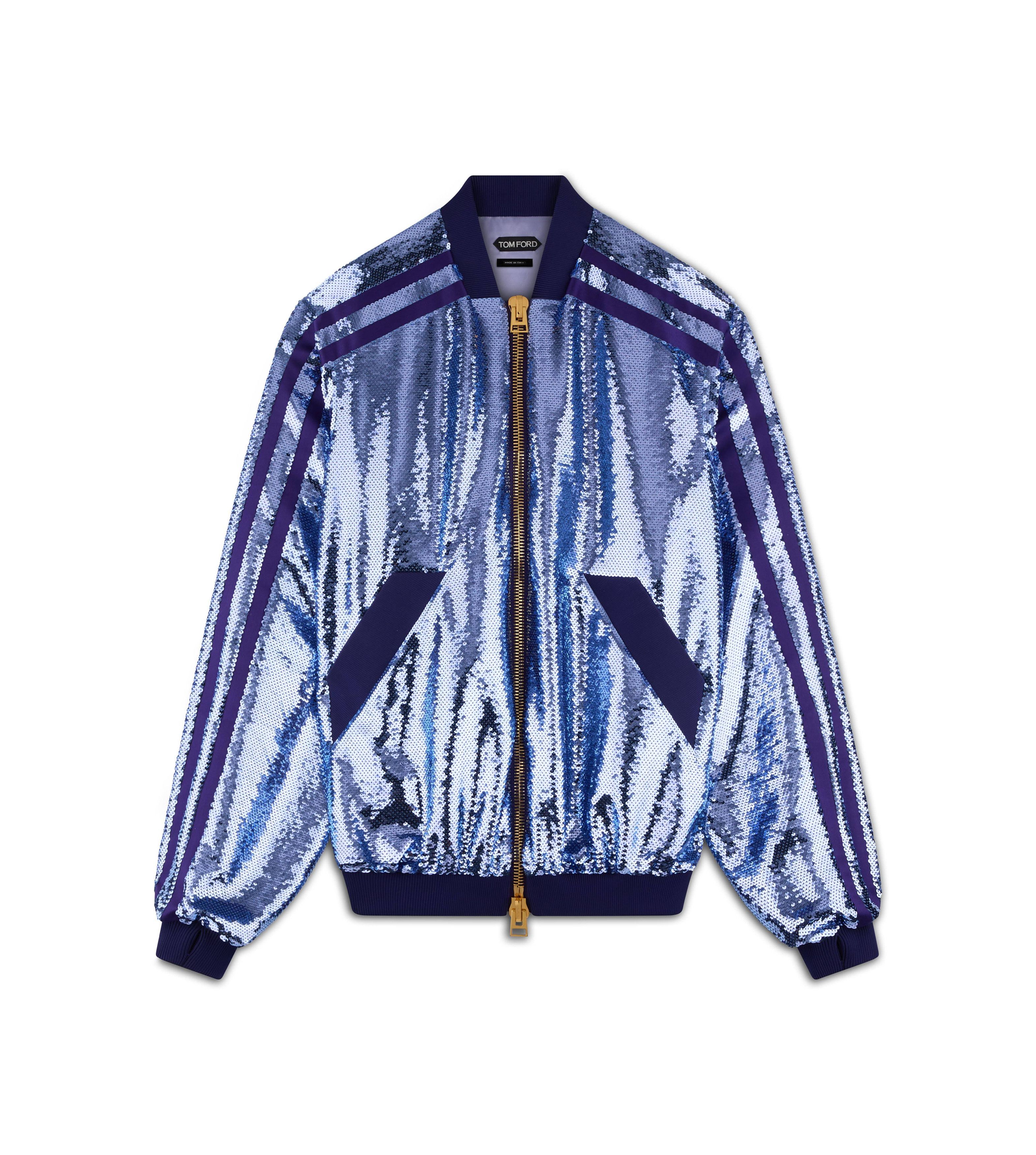 image of Tom Ford O1Loc1C0524 Fl0004 Bomber Jackets In Blue, Women's (Size Small)