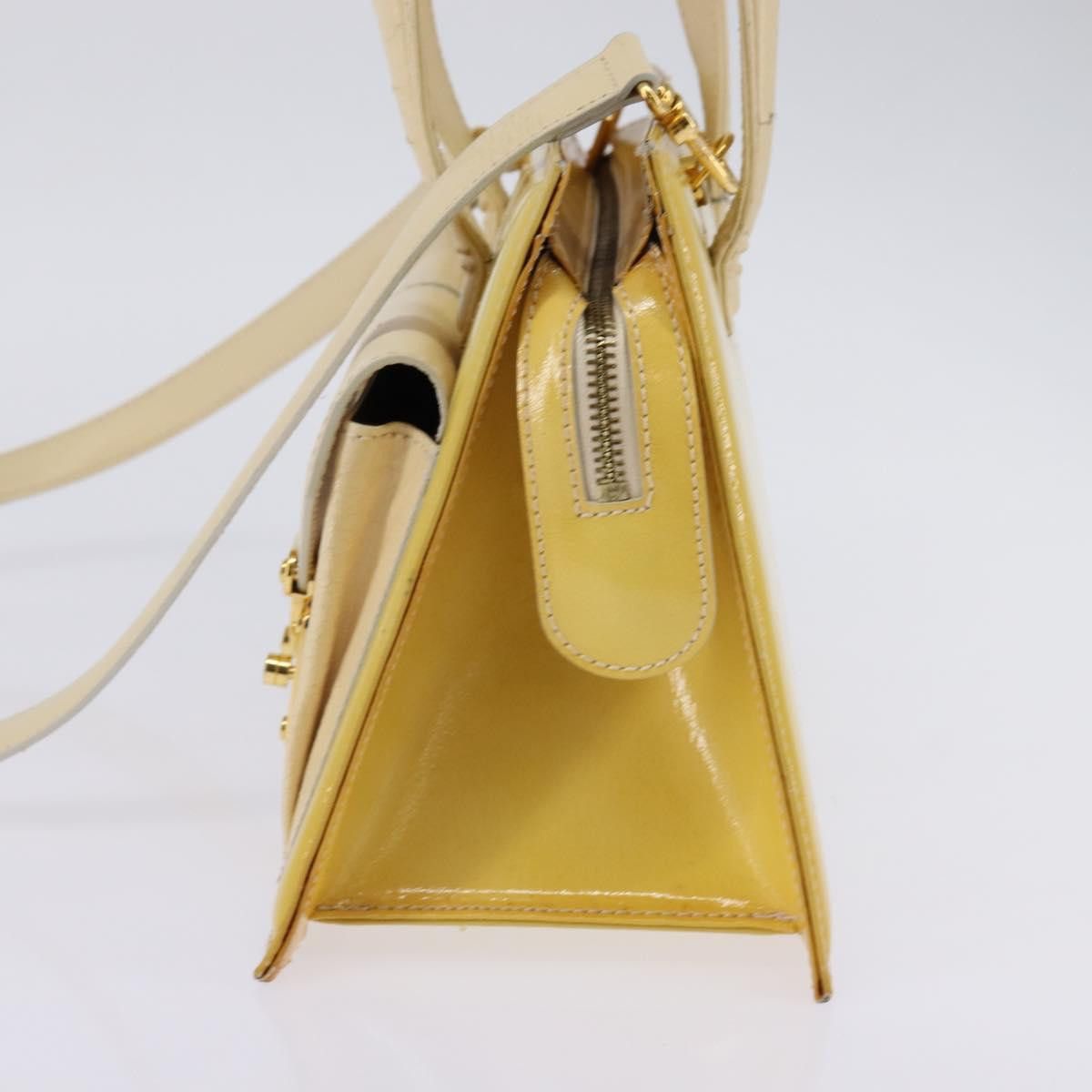 Fendi FENDI Hand Bag Patent Leather Yellow Gold Size ONE SIZE - 5 Thumbnail