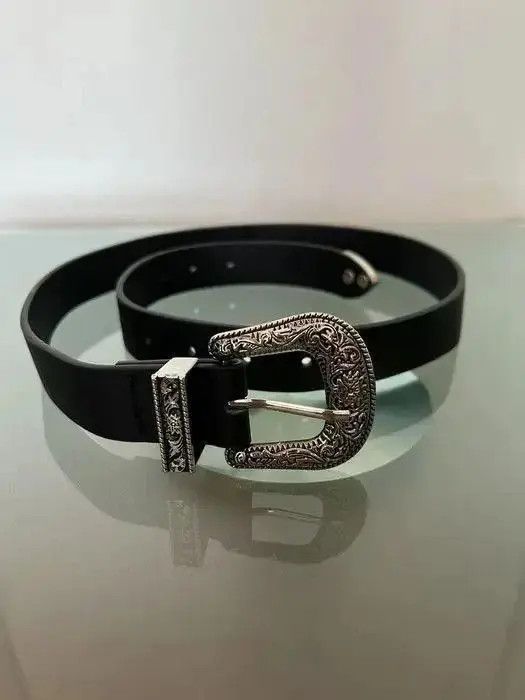 Japanese Brand Y2K Buckle Belt (black) Size 32 - 2 Thumbnail