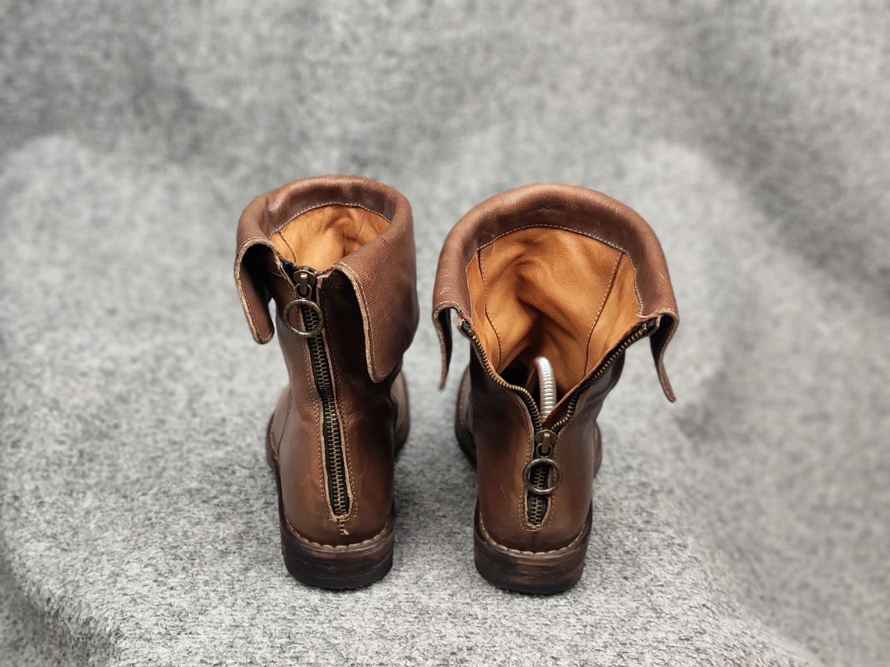 Fiorentini + Baker Fiorentini + Baker Design Ella Brown Leather Ankle Zip Boots Size US 5 / IT 35 - 11 Thumbnail