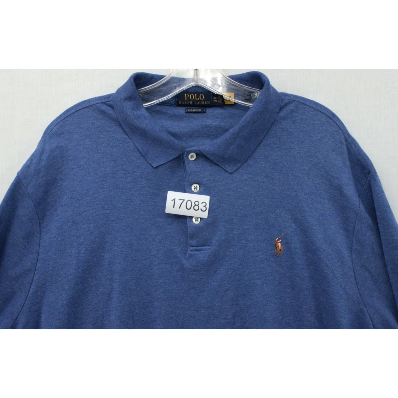 Polo Ralph Lauren Polo Ralph Lauren Shirt Mens XXL Blue Heathered Polo Cotton Flesh Pony Classic Size US XXL / EU 58 / 5 - 7 Thumbnail