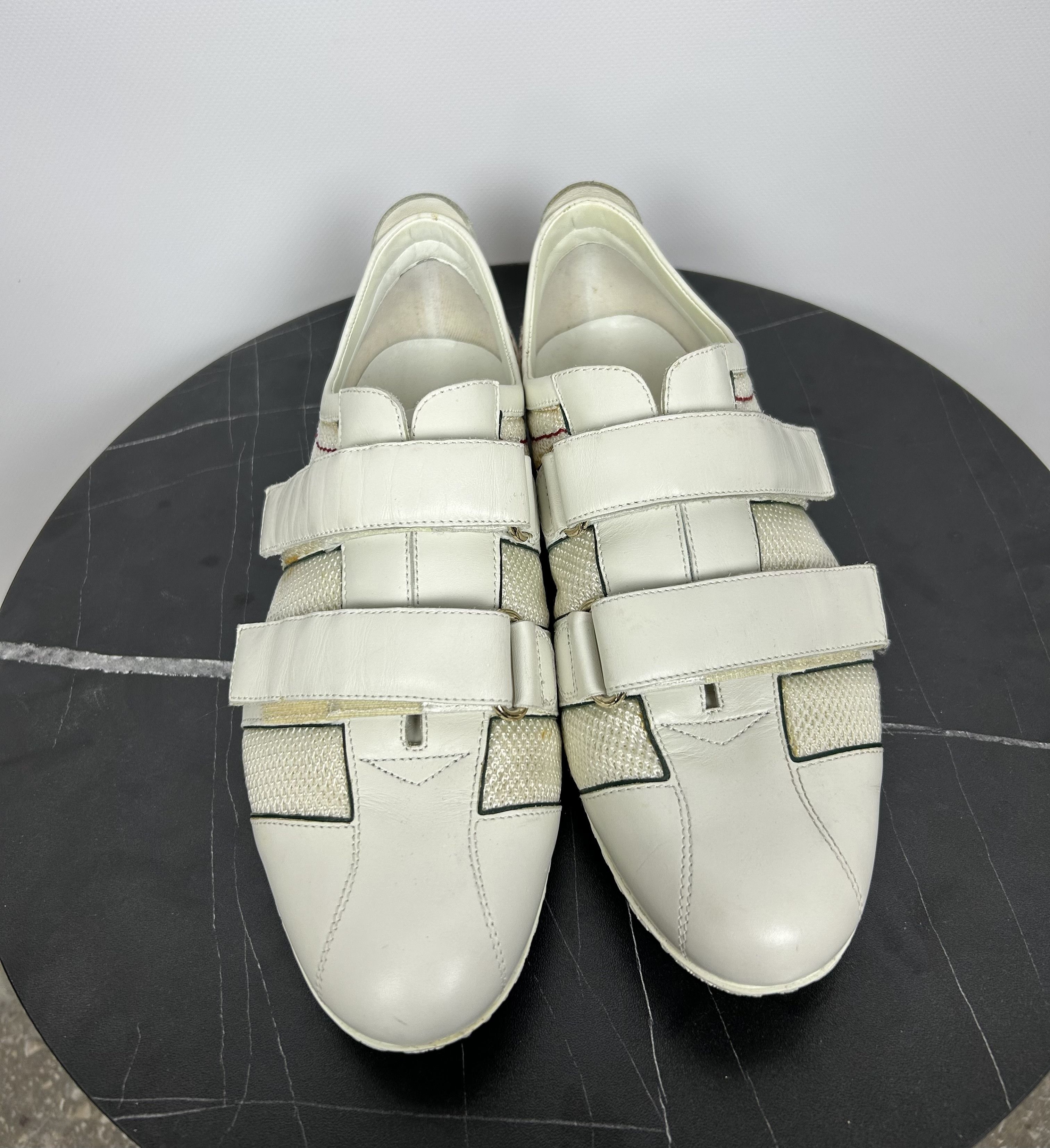 Gucci GUCCI Womens Sneakers Shoes Leather White Size 39 EUR Size US 7.5 / IT 37.5 - 4 Thumbnail
