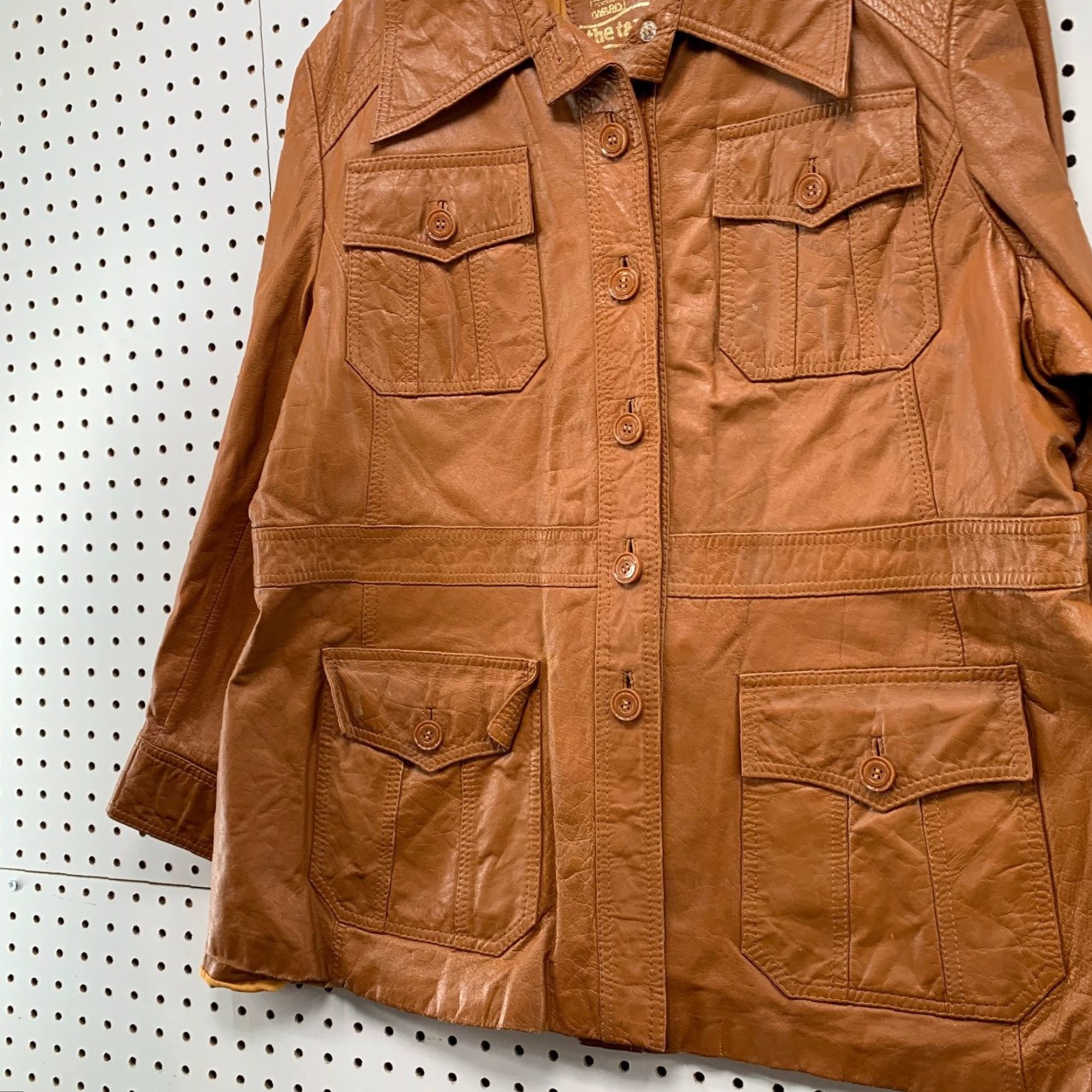 Vintage VINTAGE Montgomery Ward Tannery Button Jacket Womens XL Brown Size XL / US 12-14 / IT 48-50 - 3 Thumbnail