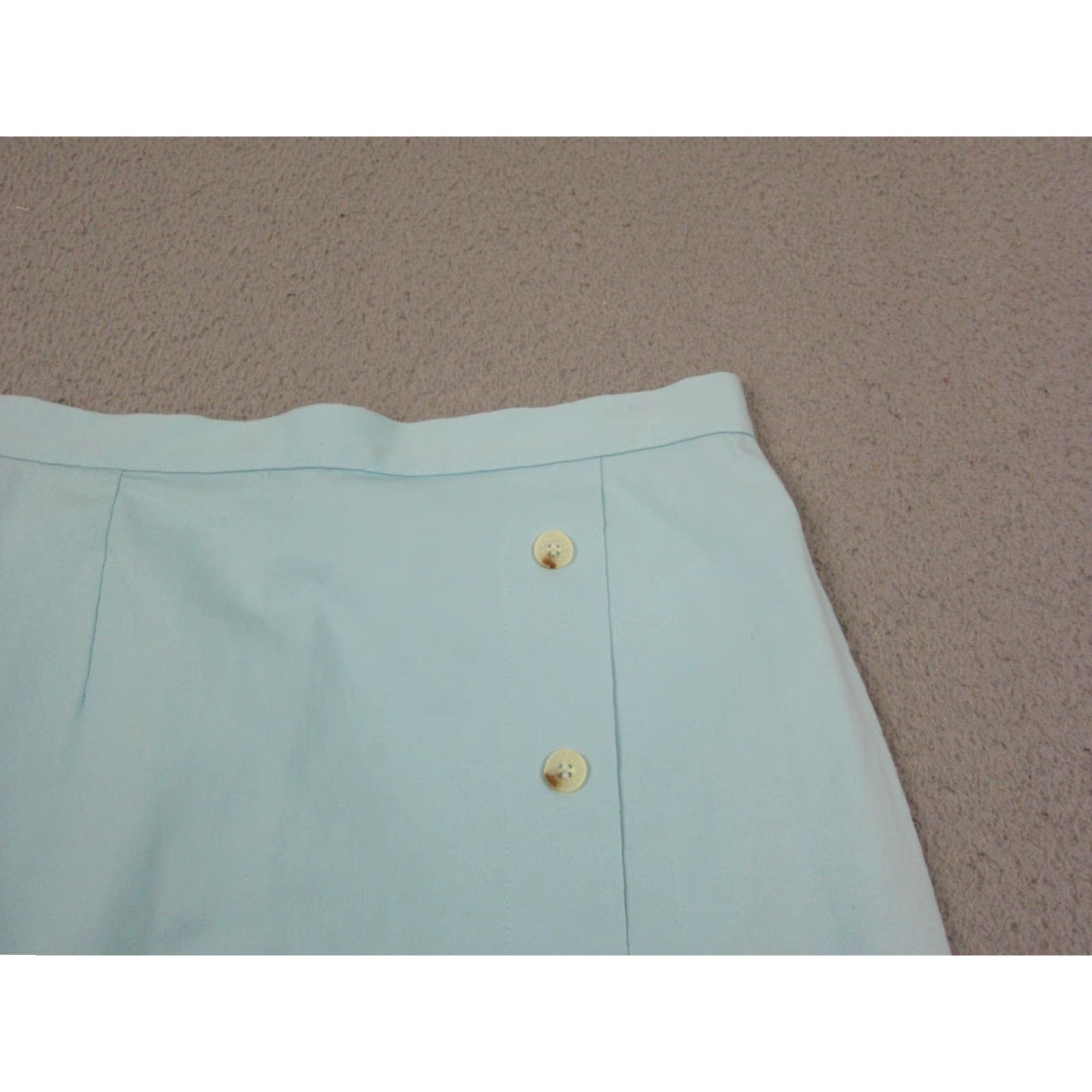 Lacoste VINTAGE Lacoste Skirt Womens Size 8 Blue A-Line 90s City Casual Buttons Logo Zip Mid Rise Short - Womens Skirt Size 30" / US 8 / IT 44 - 2 Thumbnail