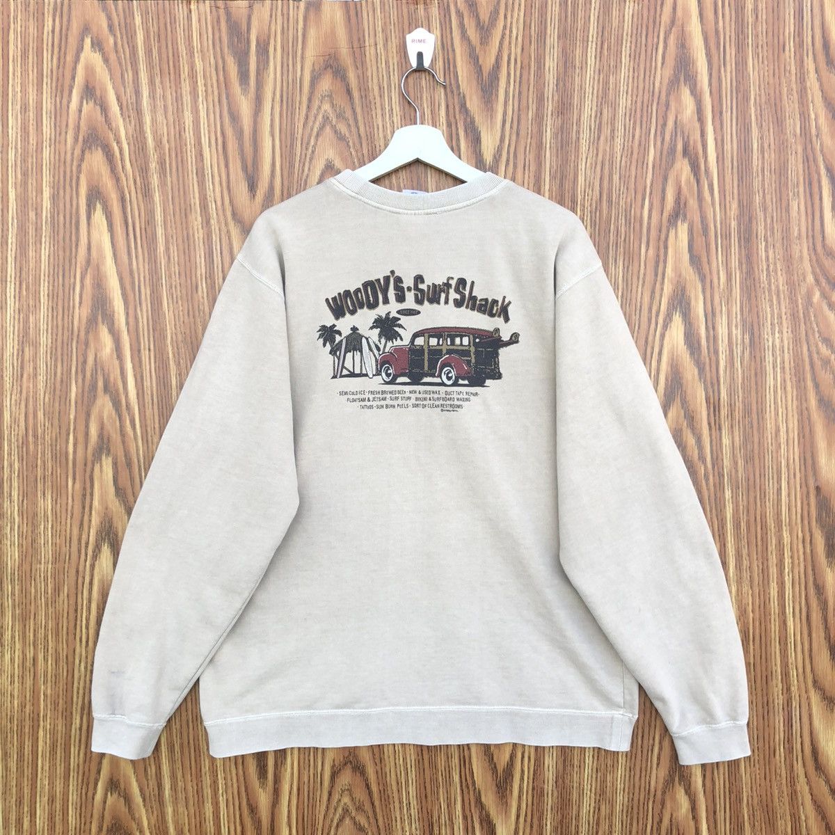 Vintage Vintage Woody’s Surf Shack Sweatshirt Surfboards Pullover Size US L / EU 52-54 / 3 - 1 Thumbnail