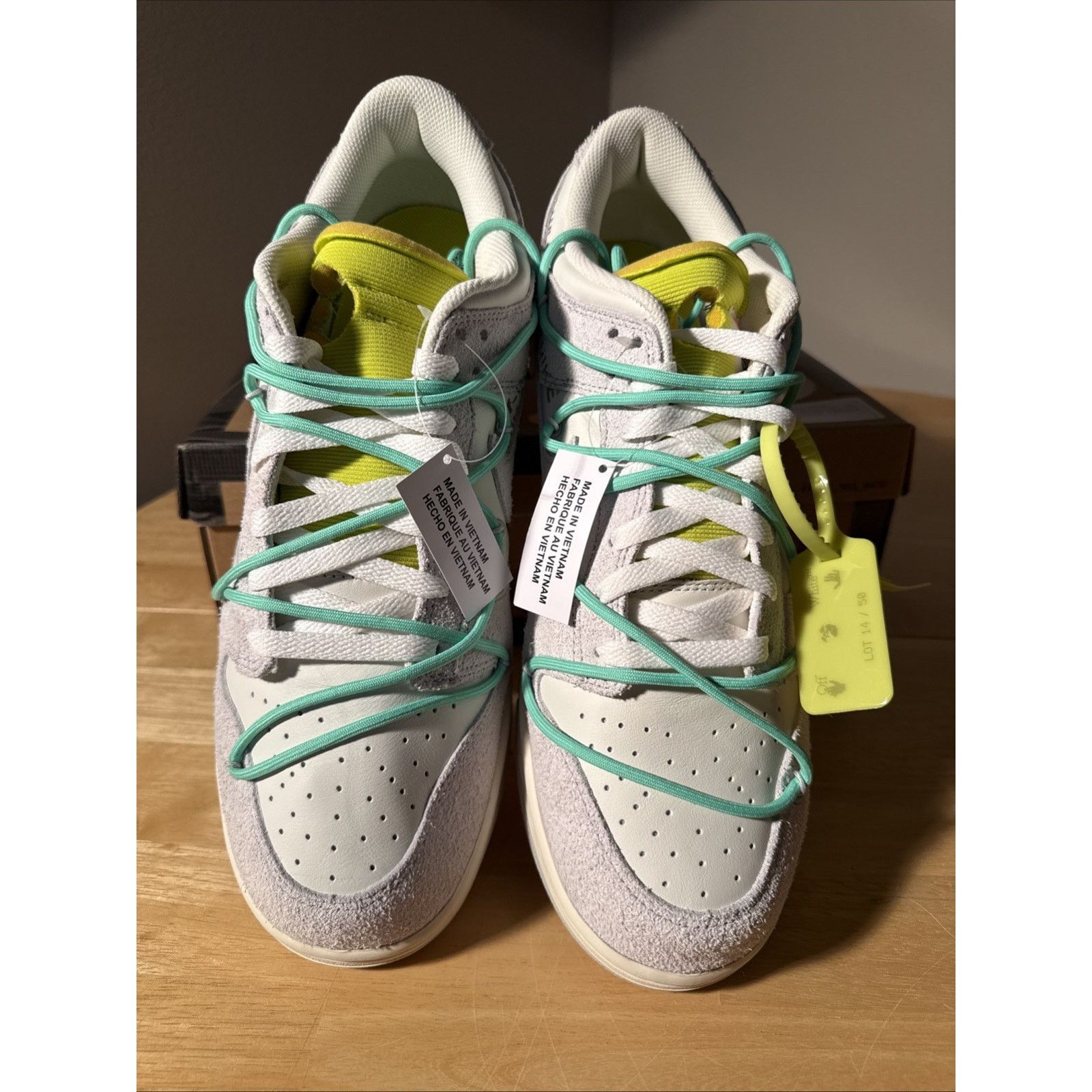 Nike NIKE x OFF WHITE DUNK LOW LOT 14/50 SZ 14 BRAND NEW All OG Size US 14 / EU 47 - 5 Thumbnail