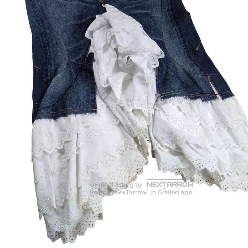 Comme des Garcons Comme des Garcons size XS Blue vintage patched fishtail ski Size 23" - 4 Thumbnail