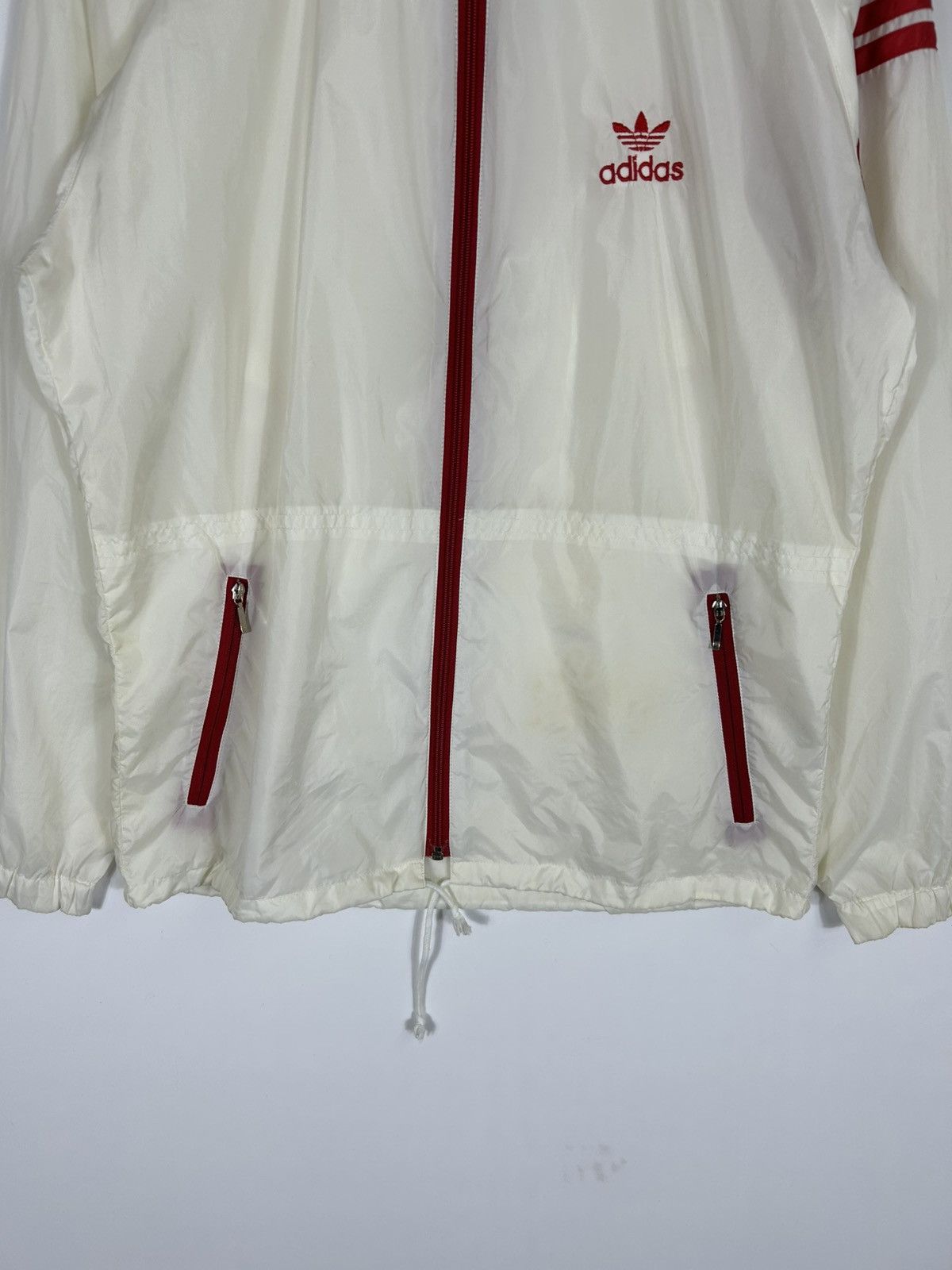 Adidas × Descente × Vintage ⚡️Vintage 80’s Adidas Zipper Windbreaker Jacket Size US M / EU 48-50 / 2 - 5 Thumbnail