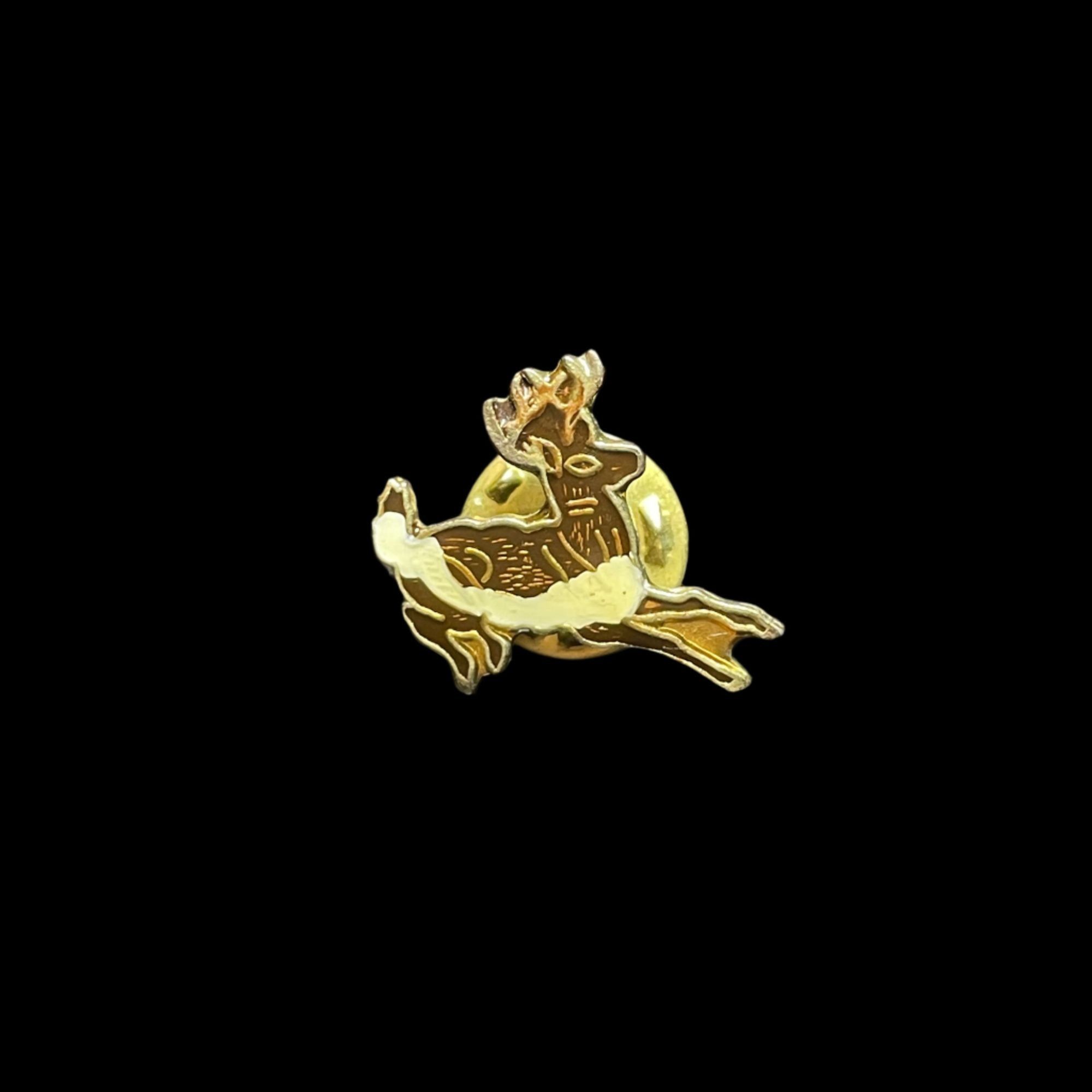 Vintage Prancing Reindeer Mini Enamel Brooch Pin Vintage Size ONE SIZE - 2 Thumbnail