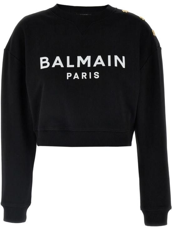 Balmain BALMAIN Women Hoodies EF1JQ002 BB02EAB Black Size XS / US 0-2 / IT 36-38 - 1 Thumbnail
