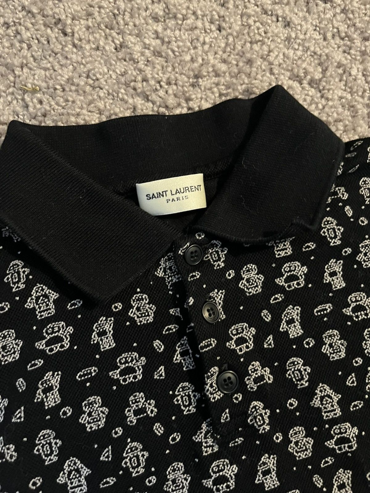 Saint Laurent Paris Saint Laurent Paris Robot Polo Size US S / EU 44-46 / 1 - 2 Thumbnail