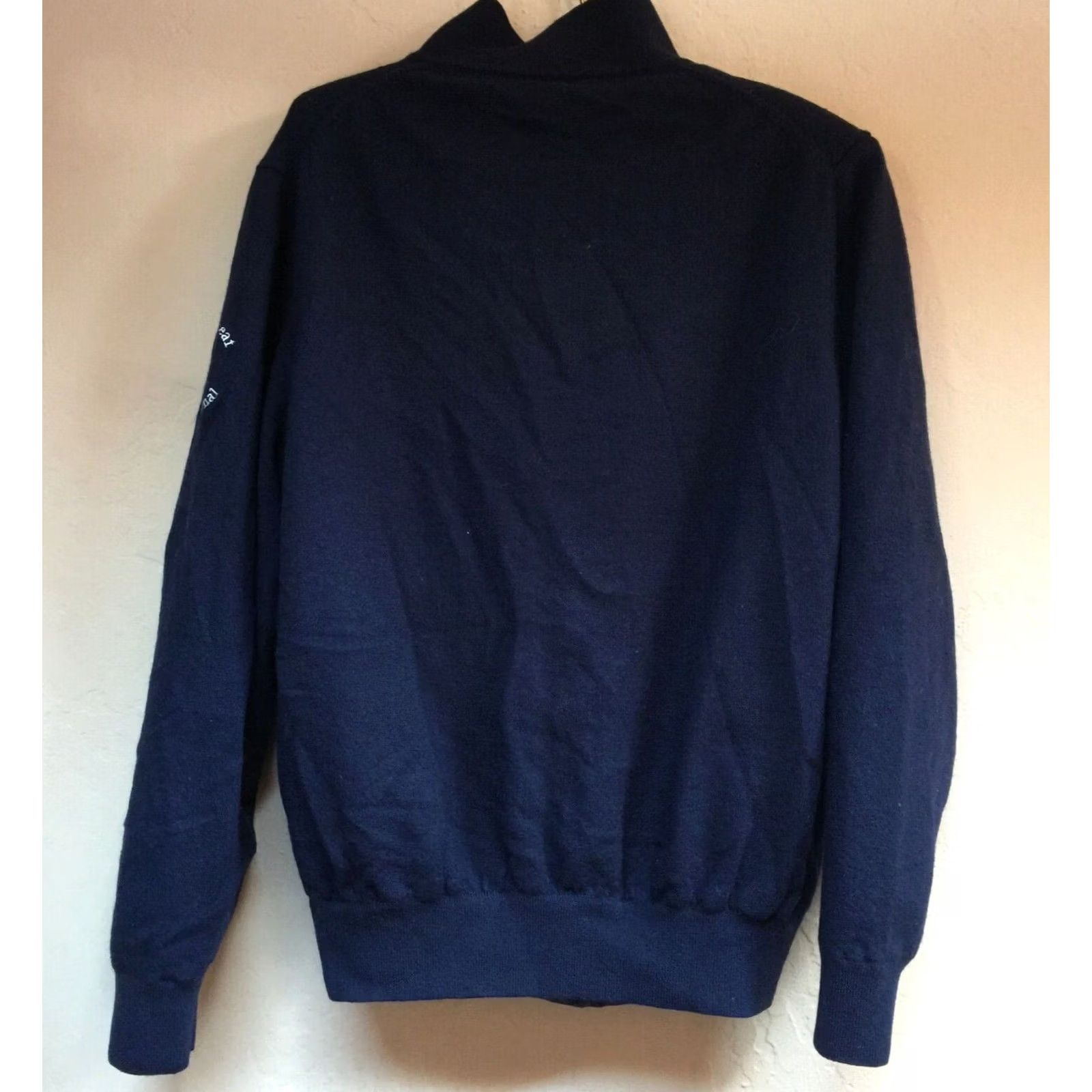 Vintage Fairway & Greene Mens Sweater Long Sleeve 1/4 Zip Blue Wool Classic Golf Pullover Large Regular Mens Size US L / EU 52-54 / 3 - 2 Thumbnail