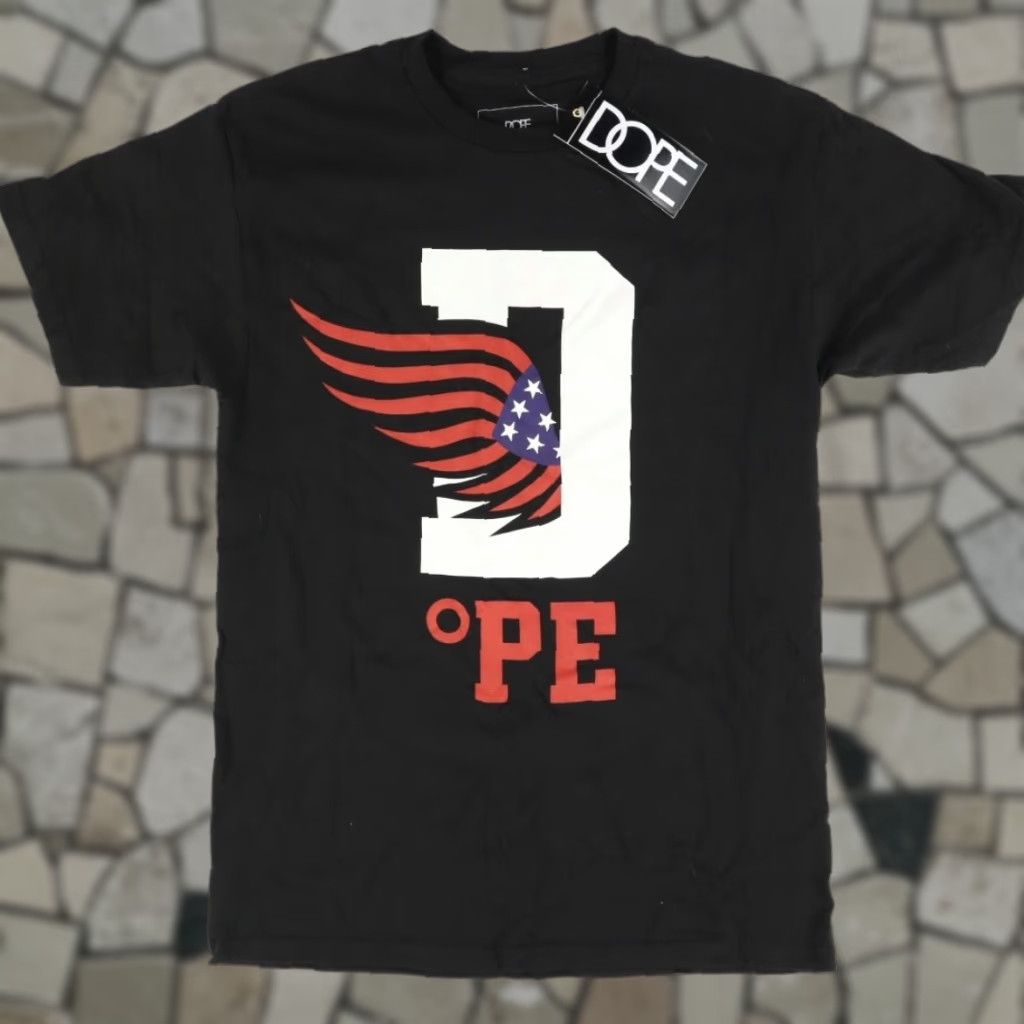 Vintage Dope D-Wing Made in US Solid T-Shirt Black Men's M Size US M / EU 48-50 / 2 - 1 Thumbnail