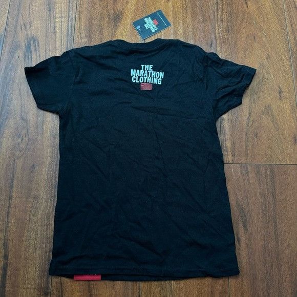 Designer NWT THE MARATHON CLOTHING BLACK T-SHIRT SZ SMALL S Size S / US 4 / IT 40 - 4 Thumbnail