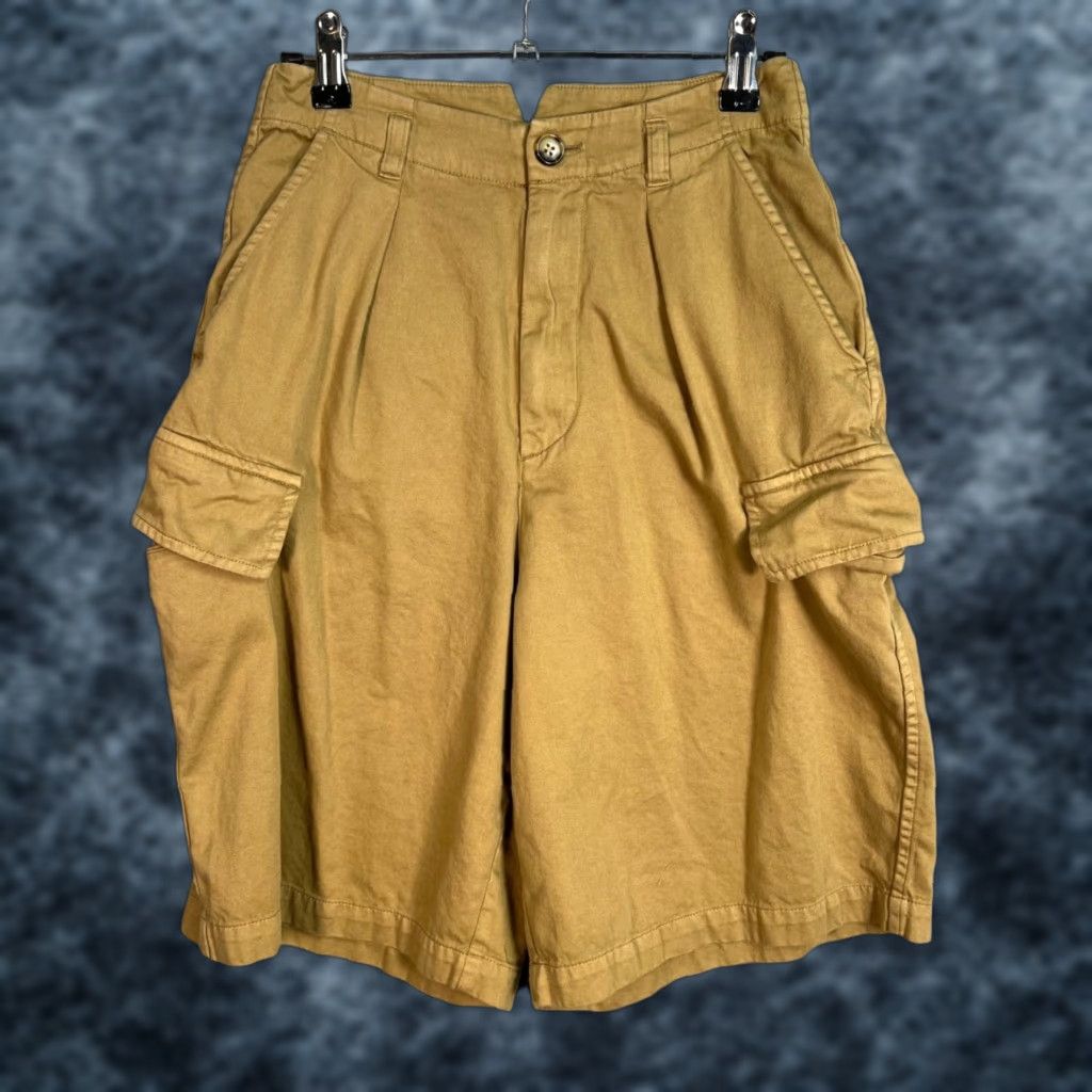 Vintage VINTAGE Macphee Womens 34 Khaki Cargo Shorts Cotton Utility Baggy Beig e Size 24" / US 00 / IT 34 - 1 Thumbnail