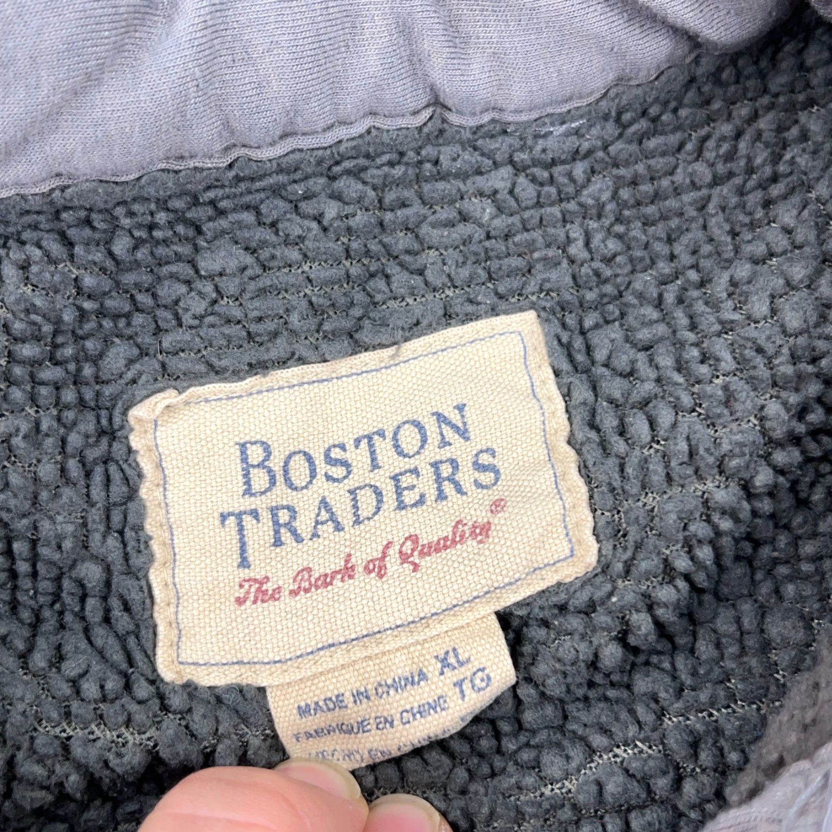 Vintage Boston Traders Shacket Men XL Blue Plaid Fleece Shirt Jacket Sherpa Lined A24* Size US XL / EU 56 / 4 - 3 Thumbnail