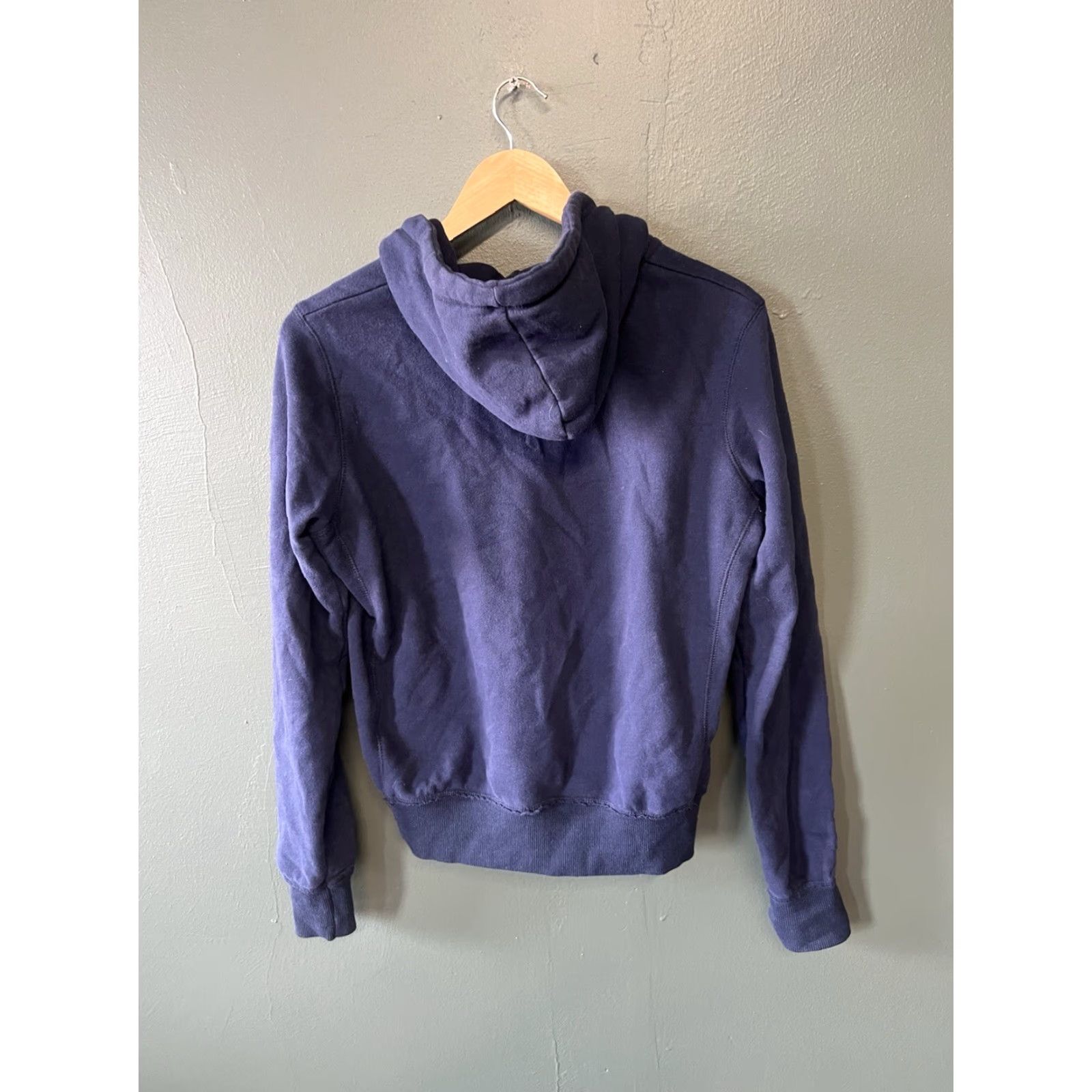 Abercrombie & Fitch Abercrombie & Fitch Womens Sweatshirt Full Zip Hooded Blue Stitched Logo Size L Size L / US 10 / IT 46 - 2 Thumbnail
