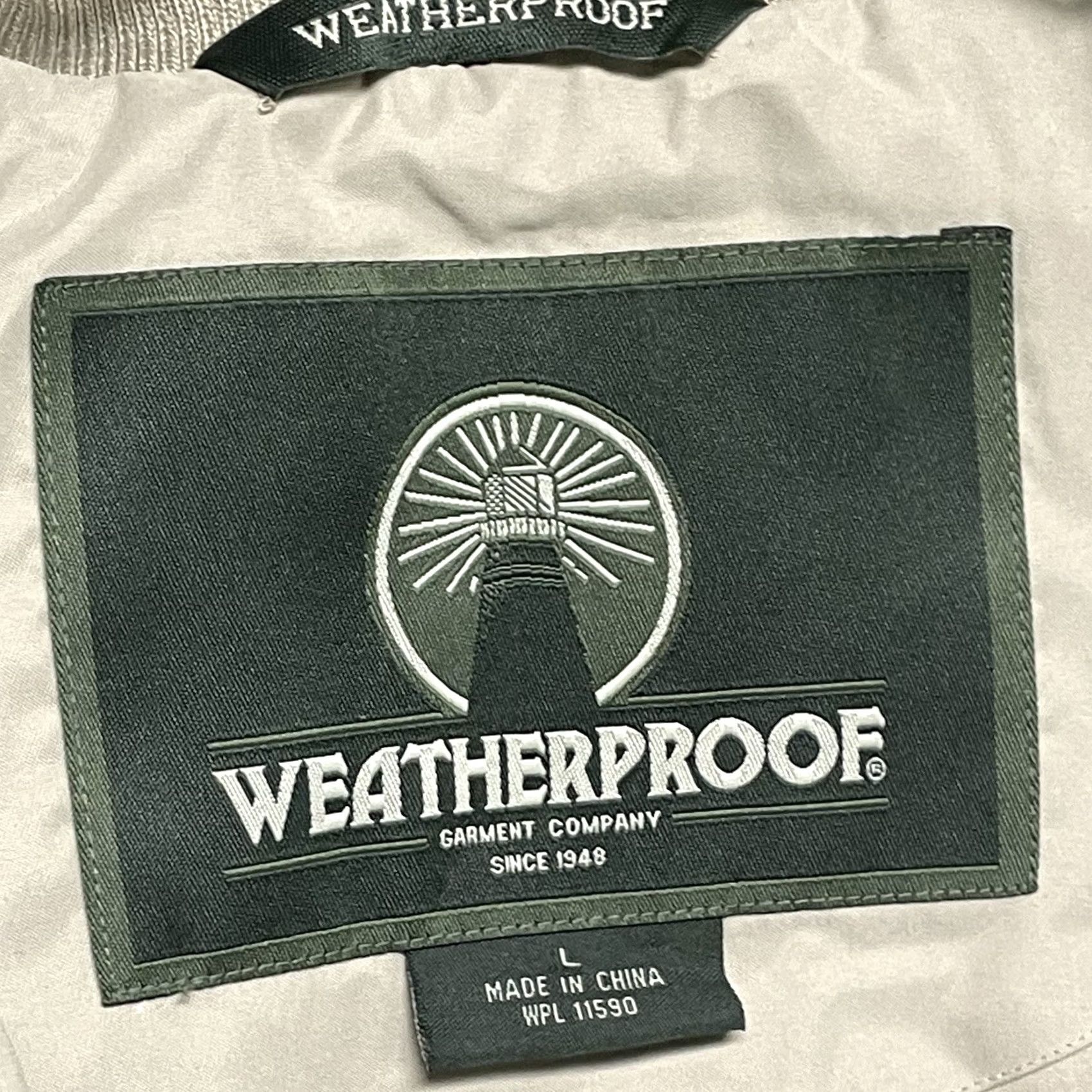 Weatherproof Weatherproof Jacket Bomber Mens L Beige Water Repellent Softshell Zip Mid-Length Size US L / EU 52-54 / 3 - 3 Thumbnail