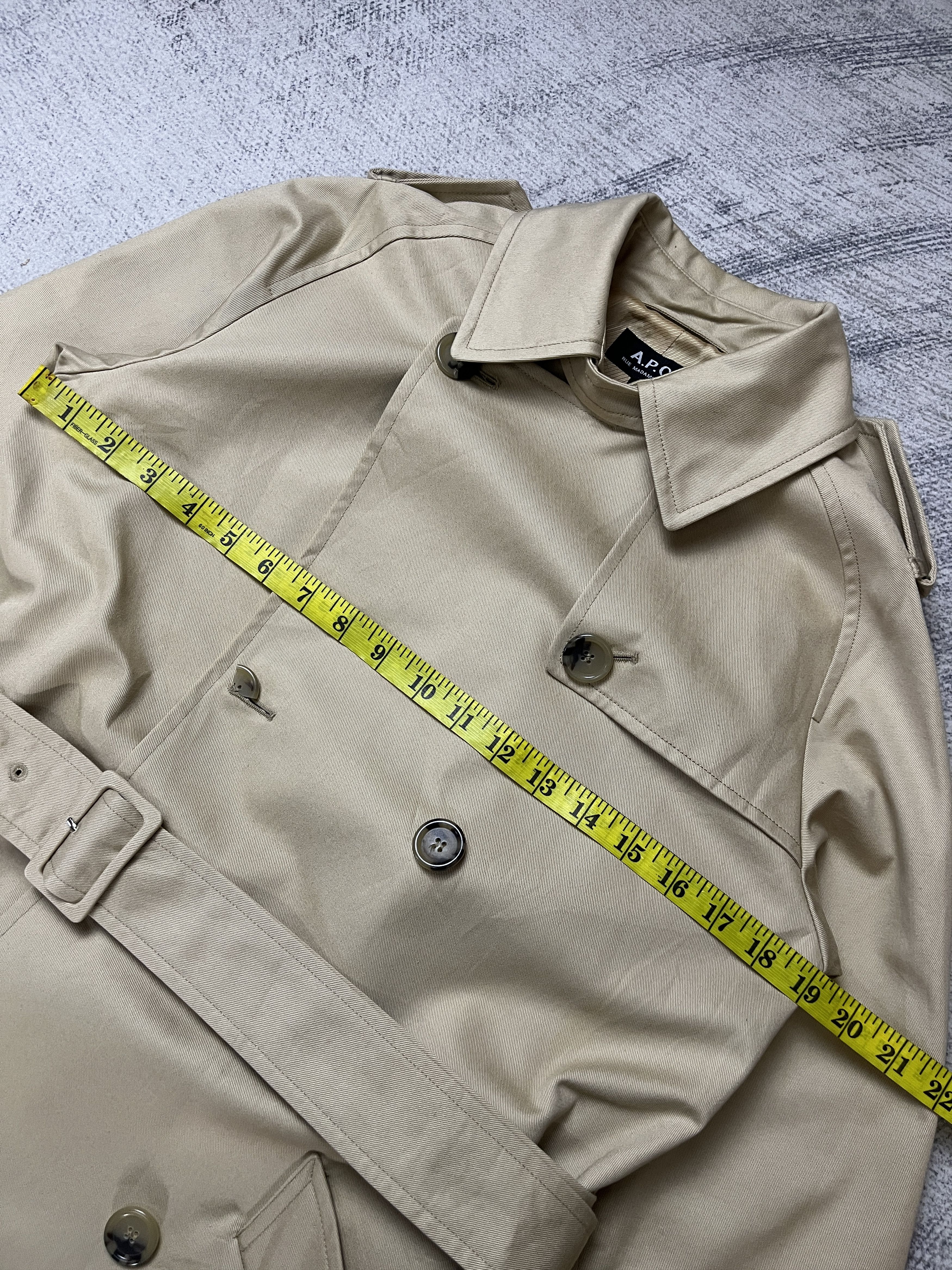 A.P.C. A.P.C Beige Trench Coat Made in Bulgaria Size US S / EU 44-46 / 1 - 19 Thumbnail