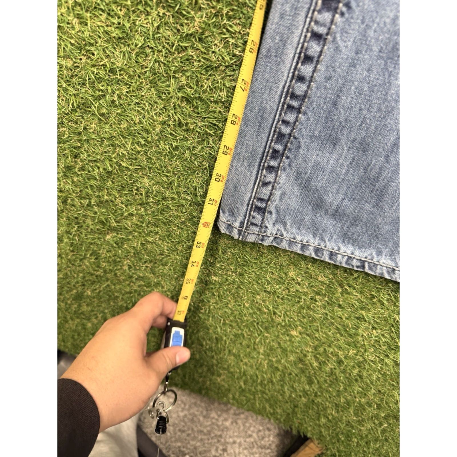 47 Rock 47 Jeans Mens Slim Boot Cut 38x34 Denim Blue Light Wash Wrangler Rock 47 Denim Western Style 5-Pocket Men Inseam 34in Size US 38 / EU 54 - 6 Thumbnail