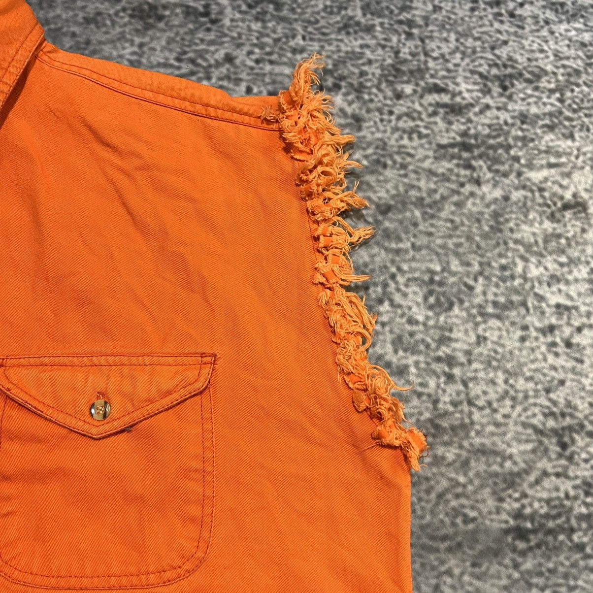 Vintage VINTAGE Y2K FUNNY HUMOR NSFW GRUNGE BIKER VEST LARGE ORANGE Size US L / EU 52-54 / 3 - 5 Thumbnail