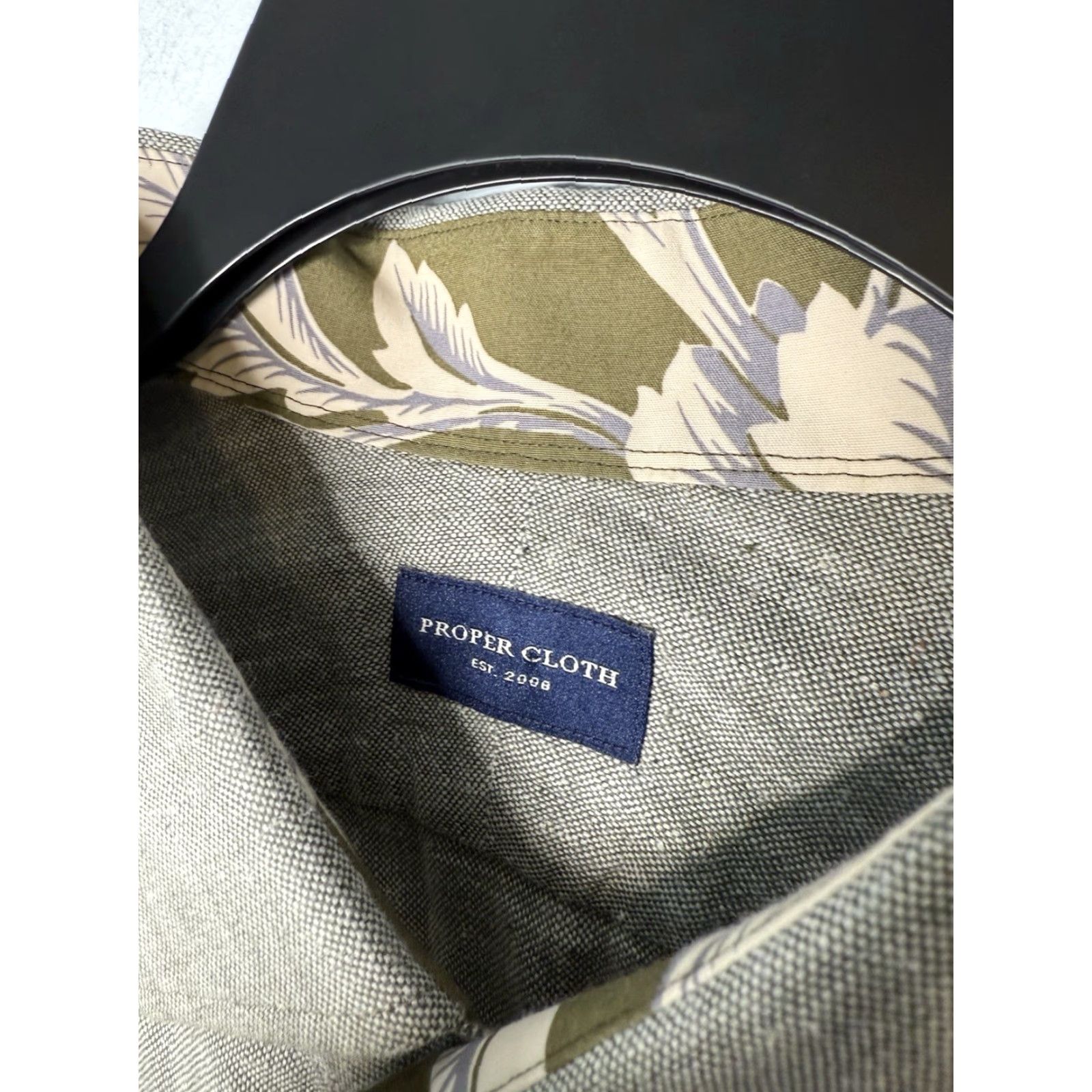 Proper Cloth Proper Cloth Shirt Mens 20.5 Gray Long Sleeve Button-Up Casual Travel 66 Chest Classic Woven Cotton Button-Up Collar Mens Size US XXL / EU 58 / 5 - 3 Thumbnail