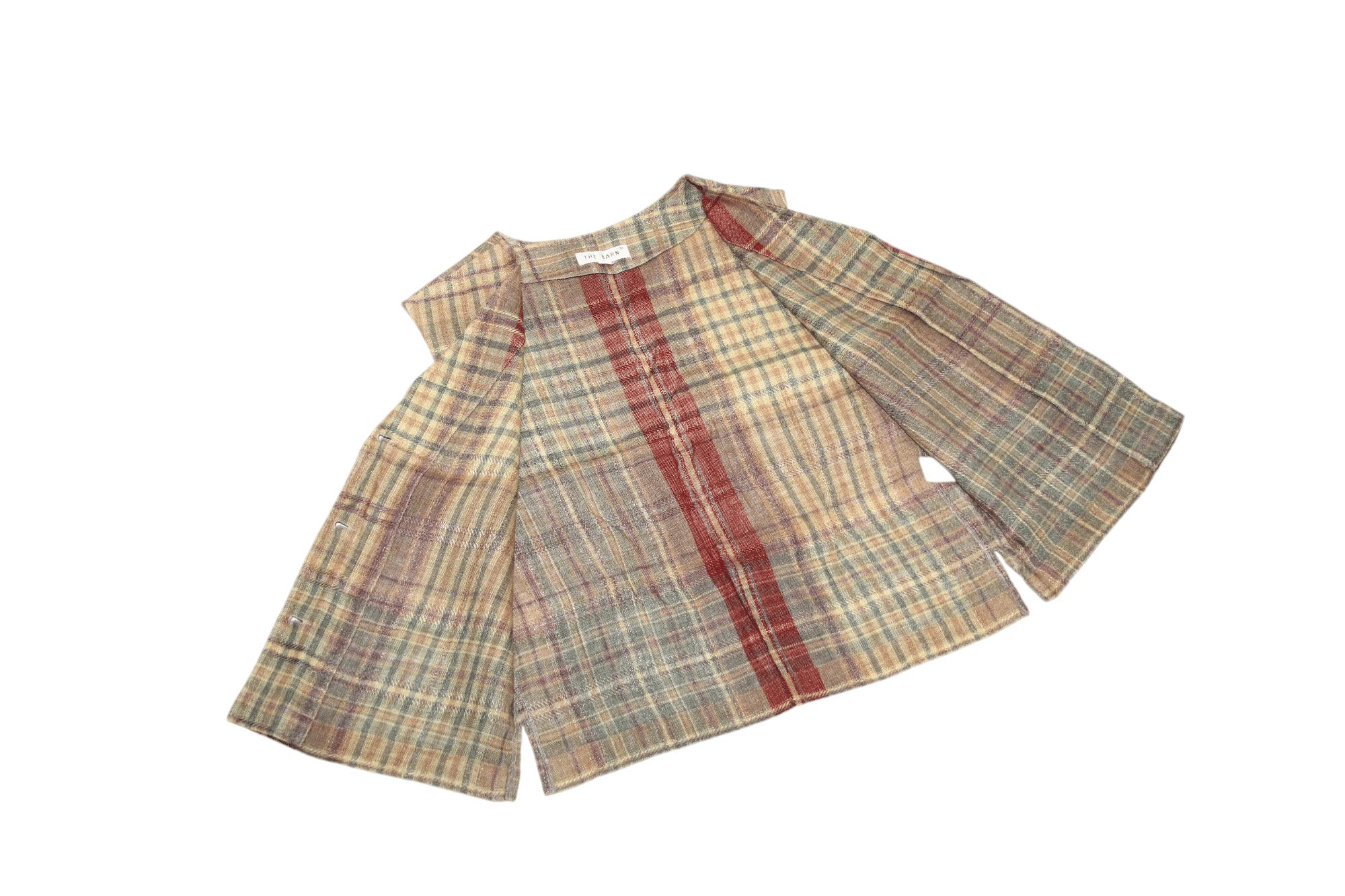 Vintage The Barn clothing and accessories Checkered Linen Waistcoat Size US M / EU 48-50 / 2 - 5 Thumbnail