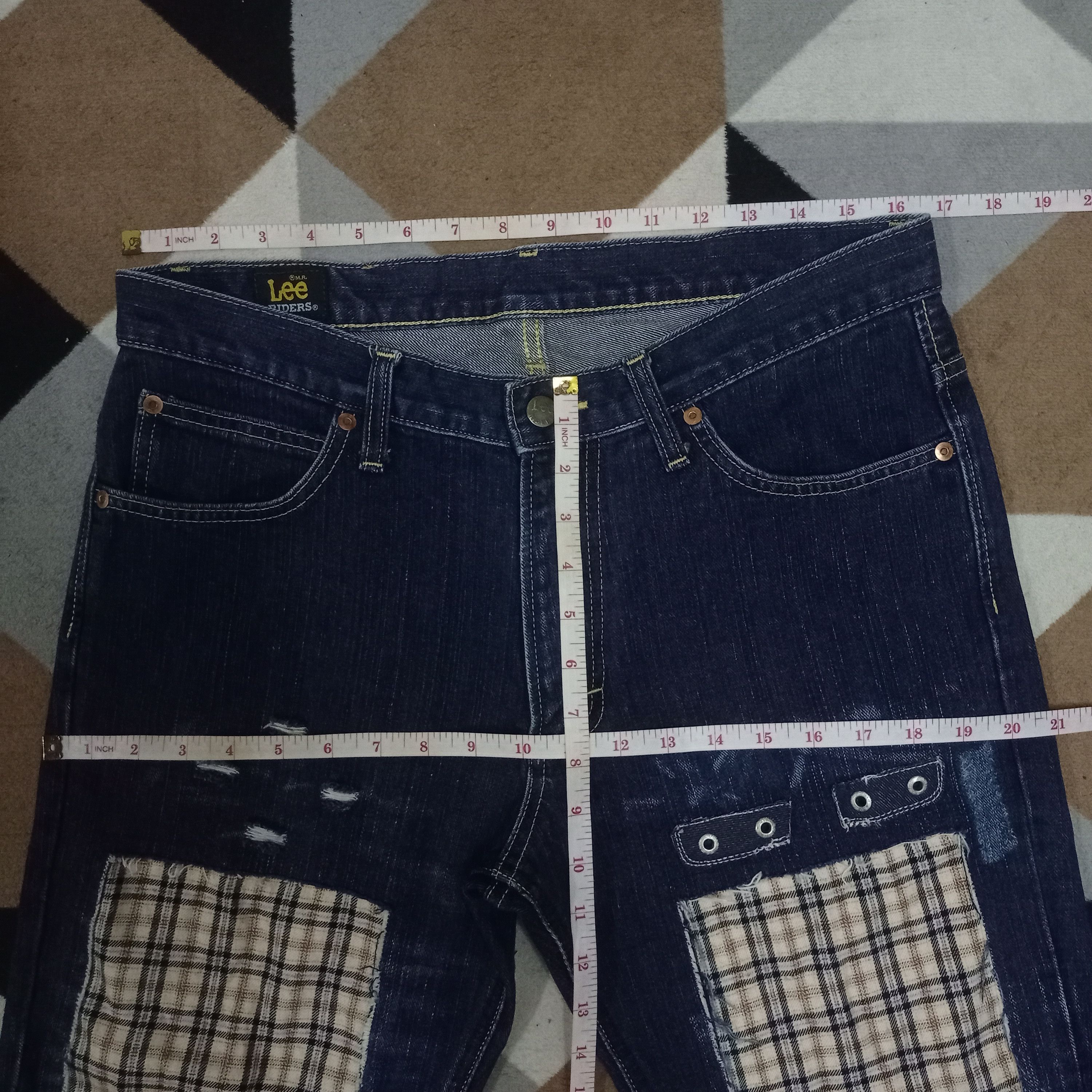 Lee Vintage Lee Riders Distressed Patched Baggy Jean Shorts Size US 33 - 6 Thumbnail