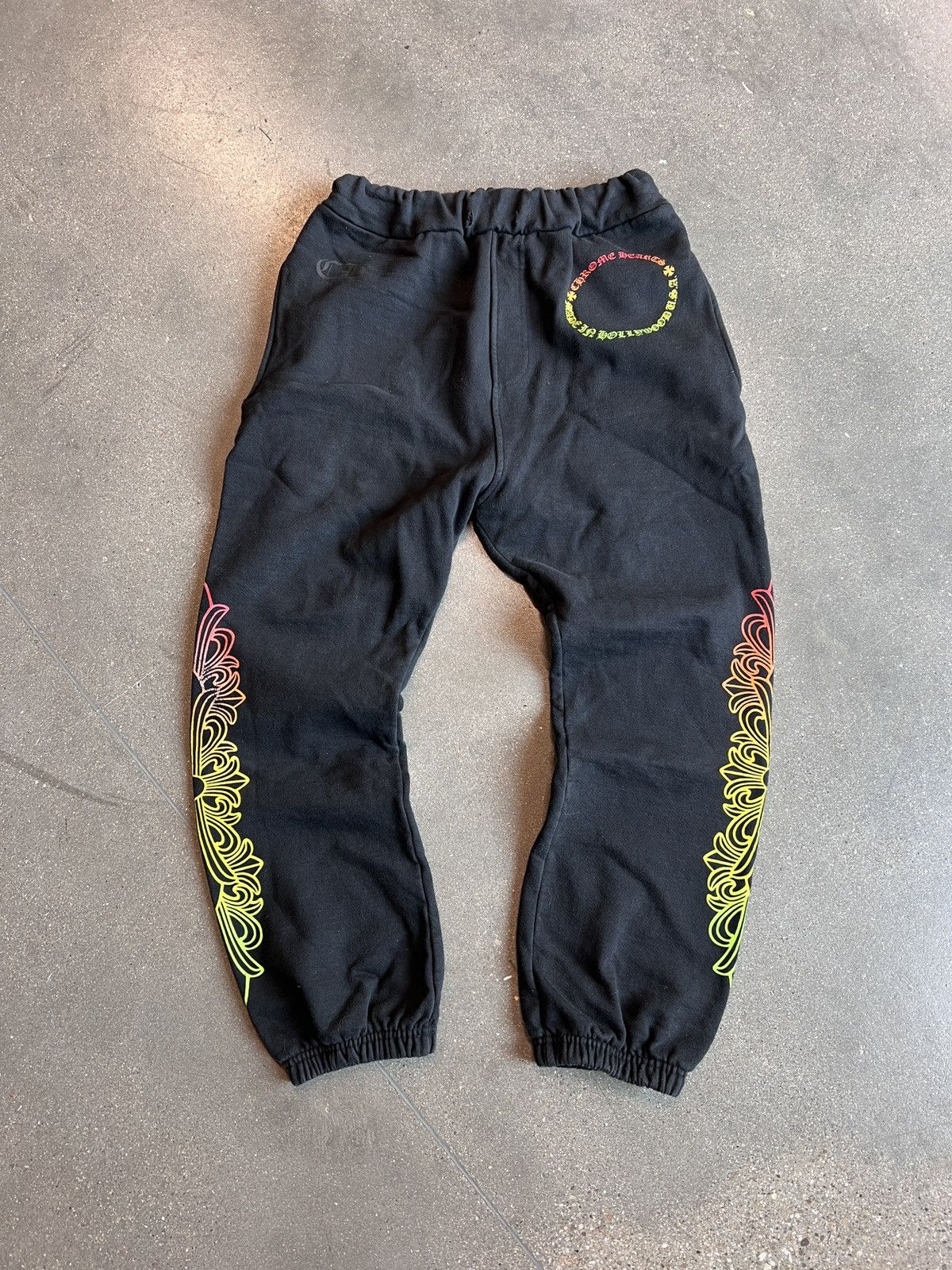 image of Chrome Hearts Multicolor Sweatpants Medium in Black, Men's (Size 30)