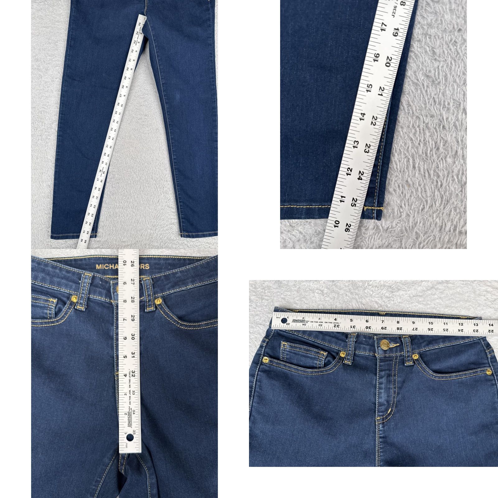 Michael Kors Michael Kors Selma Skinny Jeans Womens 2 Blue Stretch Denim 5 Pocket Zip Fly Size 26" / US 2 / IT 38 - 8 Thumbnail