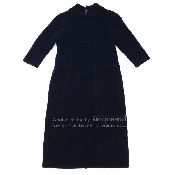 Comme des Garcons Comme Des Garcons Dark Blue Retro Round Neck Design Velvet Size S / US 4 / IT 40 - 2 Thumbnail