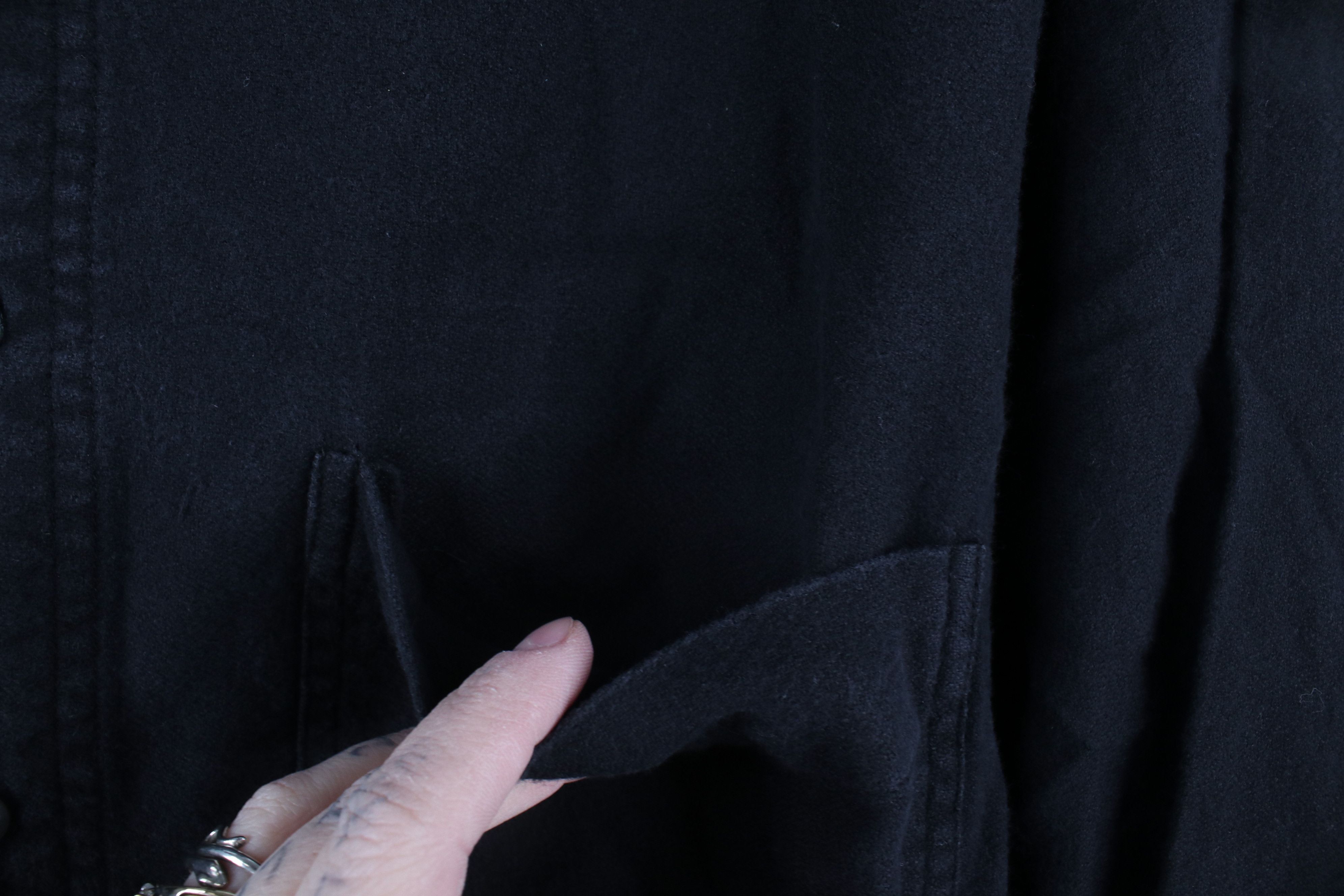 Vintage Vintage 90s Streetwear Flannel Collar Button Shirt Black Size US M / EU 48-50 / 2 - 5 Thumbnail