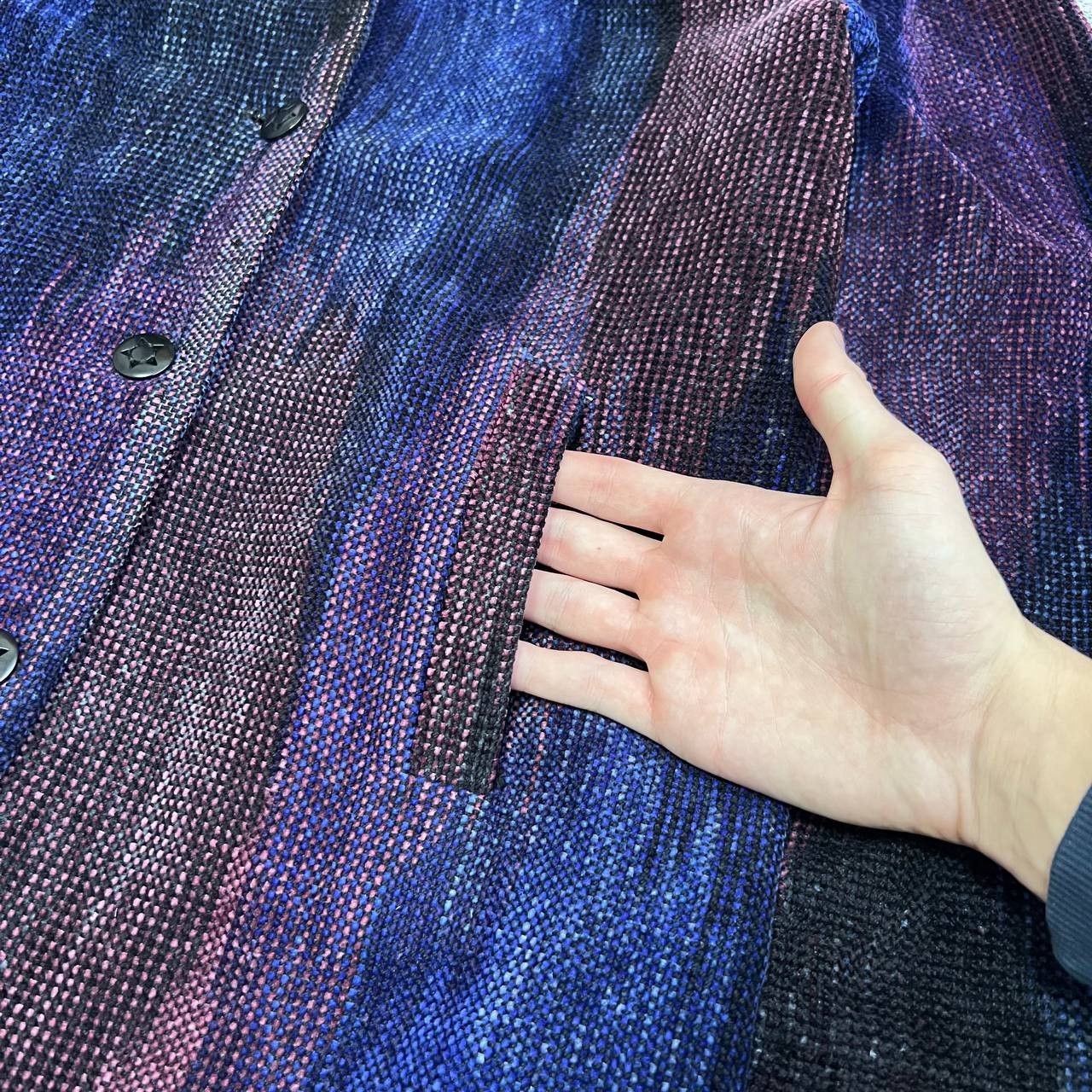 Japanese Brand × Vintage Joan McGee 100% Silk Pixelated Hand-Woven Jacket Size L Size US L / EU 52-54 / 3 - 5 Thumbnail