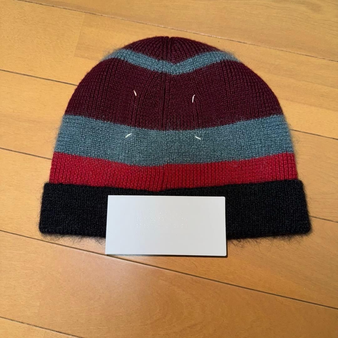 Maison Margiela AW23 4 Stitch Motif Wool Knit Beanie Cap Size ONE SIZE - 1 Thumbnail