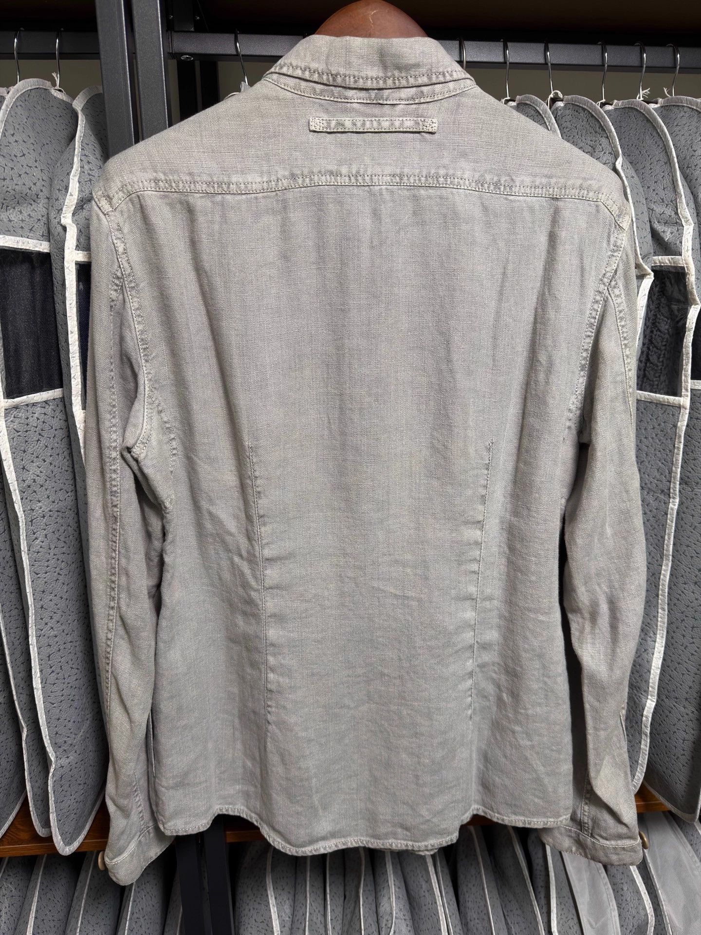 Prada Prada Linen Shirt Jacket L Gray New Size US L / EU 52-54 / 3 - 2 Thumbnail
