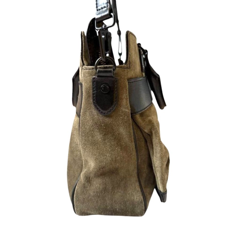 Rag & Bone Rag & Bone Olive Green/Black Suede Leather Bag Purse Size ONE SIZE - 5 Thumbnail