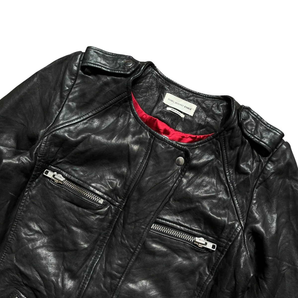 Isabel Marant × Japanese Brand Isabel Marant Etoile Kady Lamb Leather Jacket Size US M / EU 48-50 / 2 - 5 Thumbnail