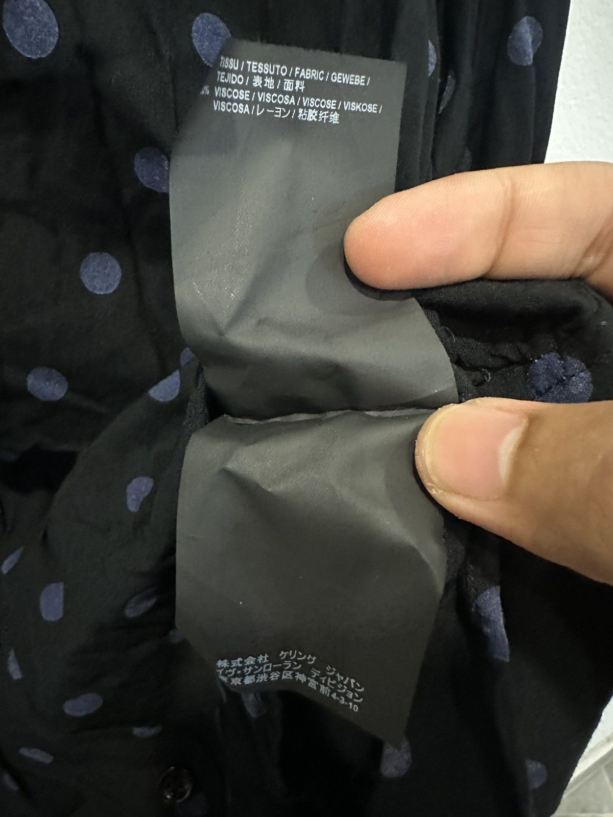 Saint Laurent Surf Sound Polkadot Button Up Shirt
