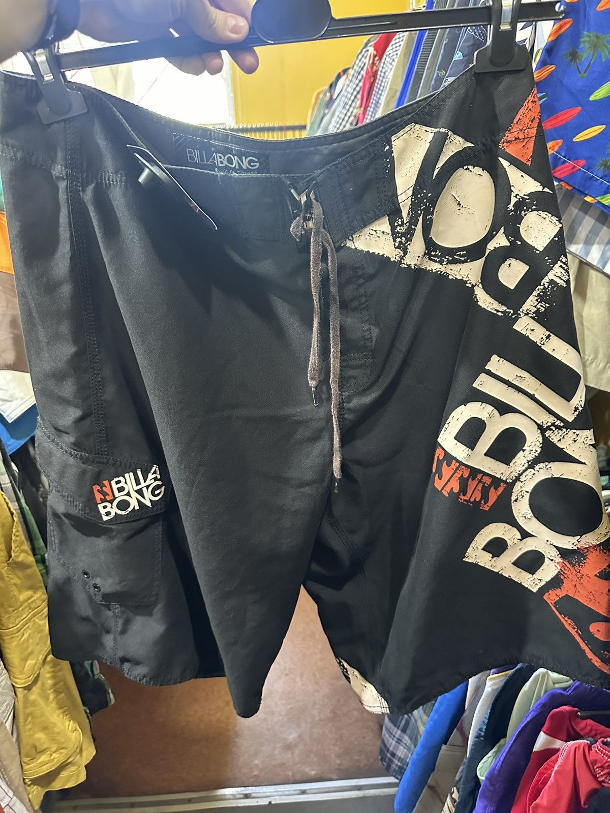 Billabong × Vintage Vintage billabong shorts size 36 big logo rare swim Size US 36 / EU 52 - 1 Thumbnail