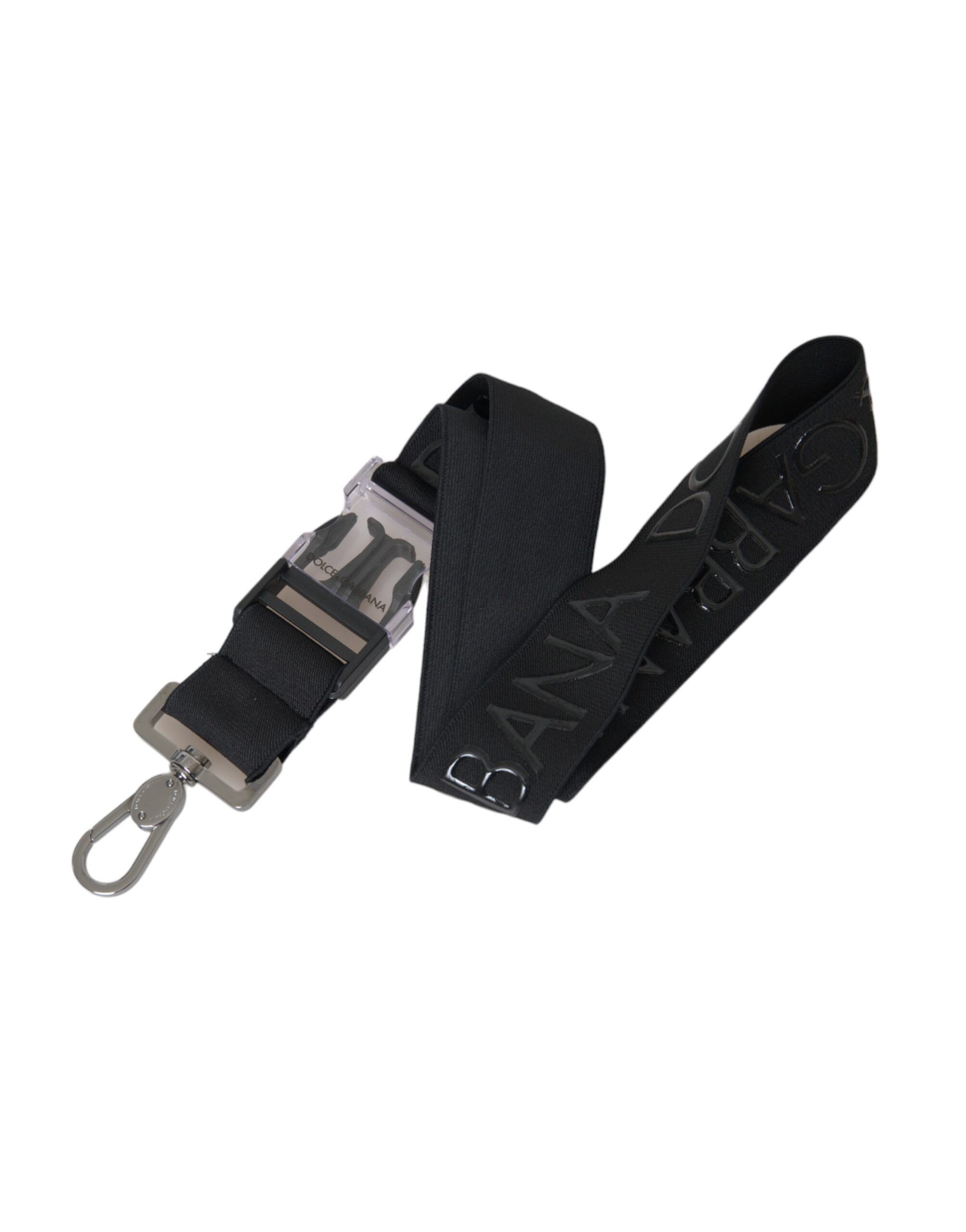 Dolce & Gabbana Black Polyester Stretch Logo Print Bag Shoulder Women's Size ONE SIZE - 1 Thumbnail