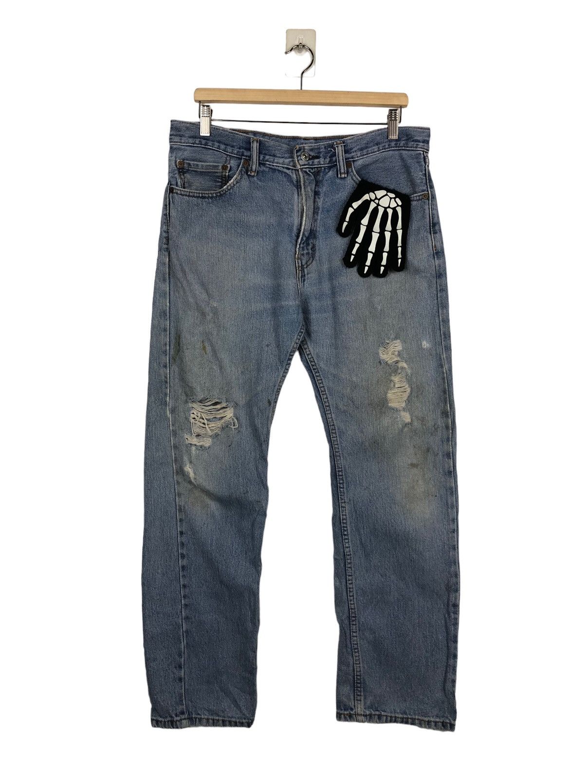 Levi's 🔥90’s Lot 505 Vintage Levis Distressed Denim Design Size US 34 / EU 50 - 1 Thumbnail