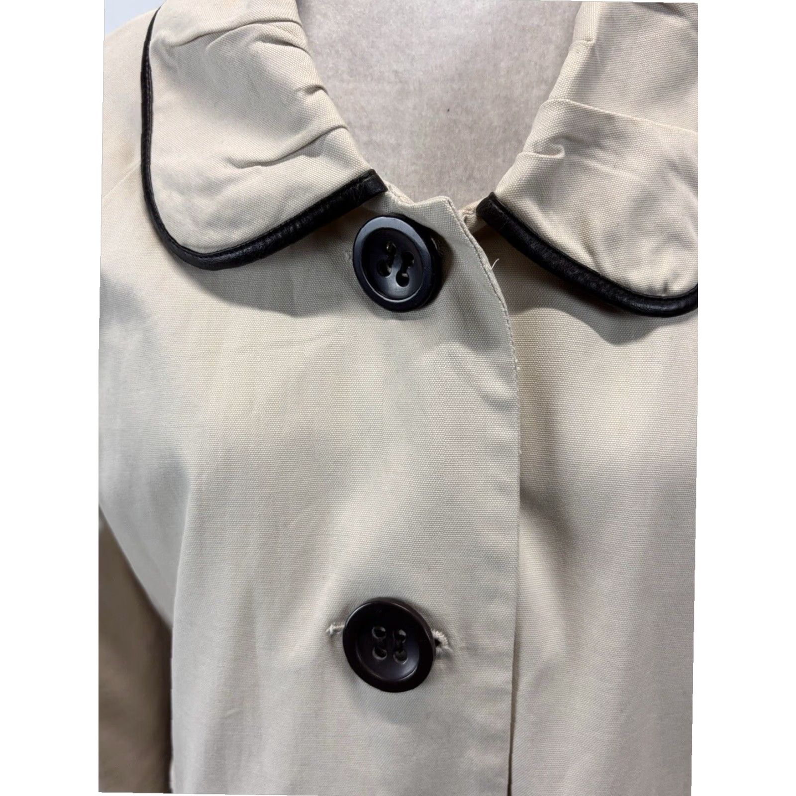 BB Dakota VINTAGE BB Dakota Tan Cotton Jacket Womens Large Retro Classic Button Overcoat Size L / US 10 / IT 46 - 7 Thumbnail