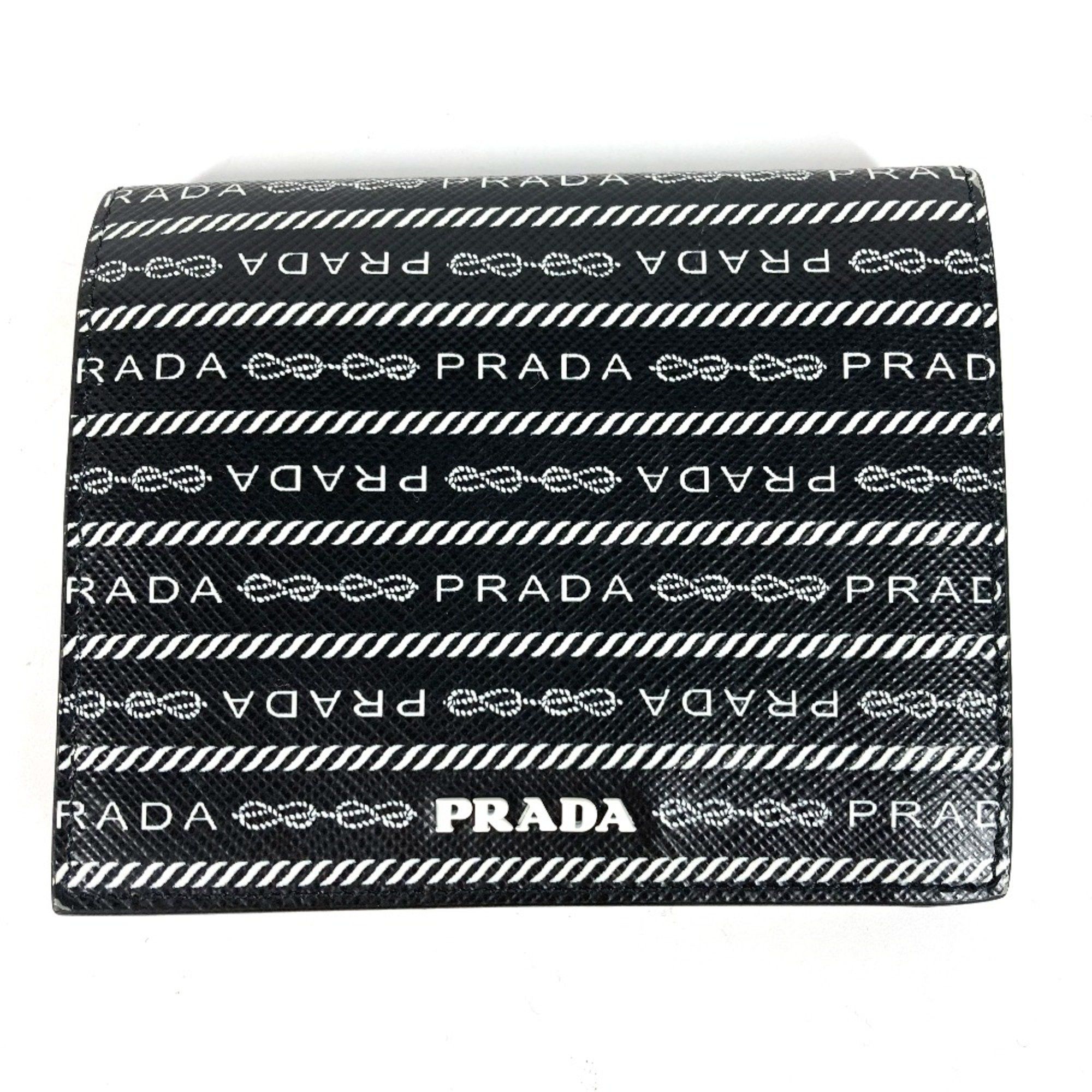 Prada PRADA 1MV204 Compact wallet Folded wallet Black White Size ONE SIZE - 1 Thumbnail